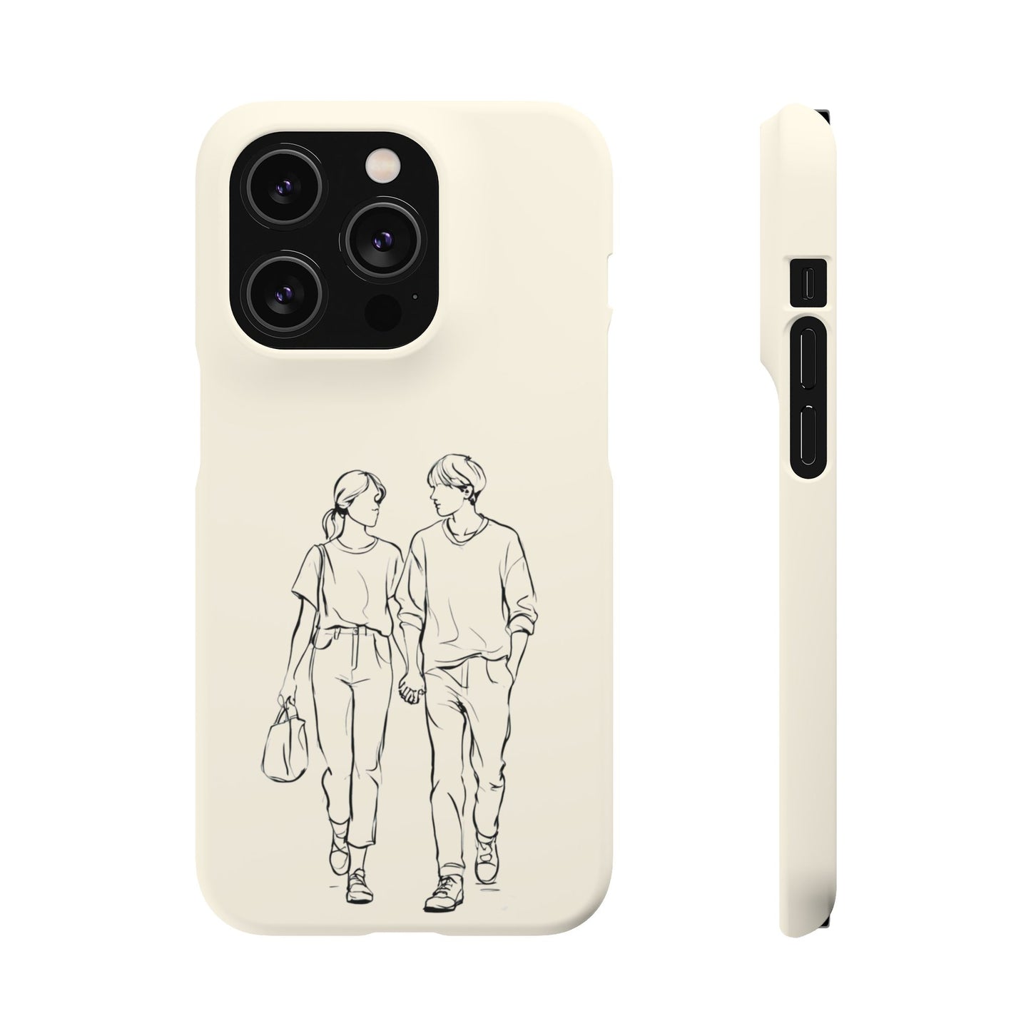 Together Forever Line Art Phone Case, Minimalist Couple Design For iPhone 16 15 Pro 14 12 XR 8 Samsung