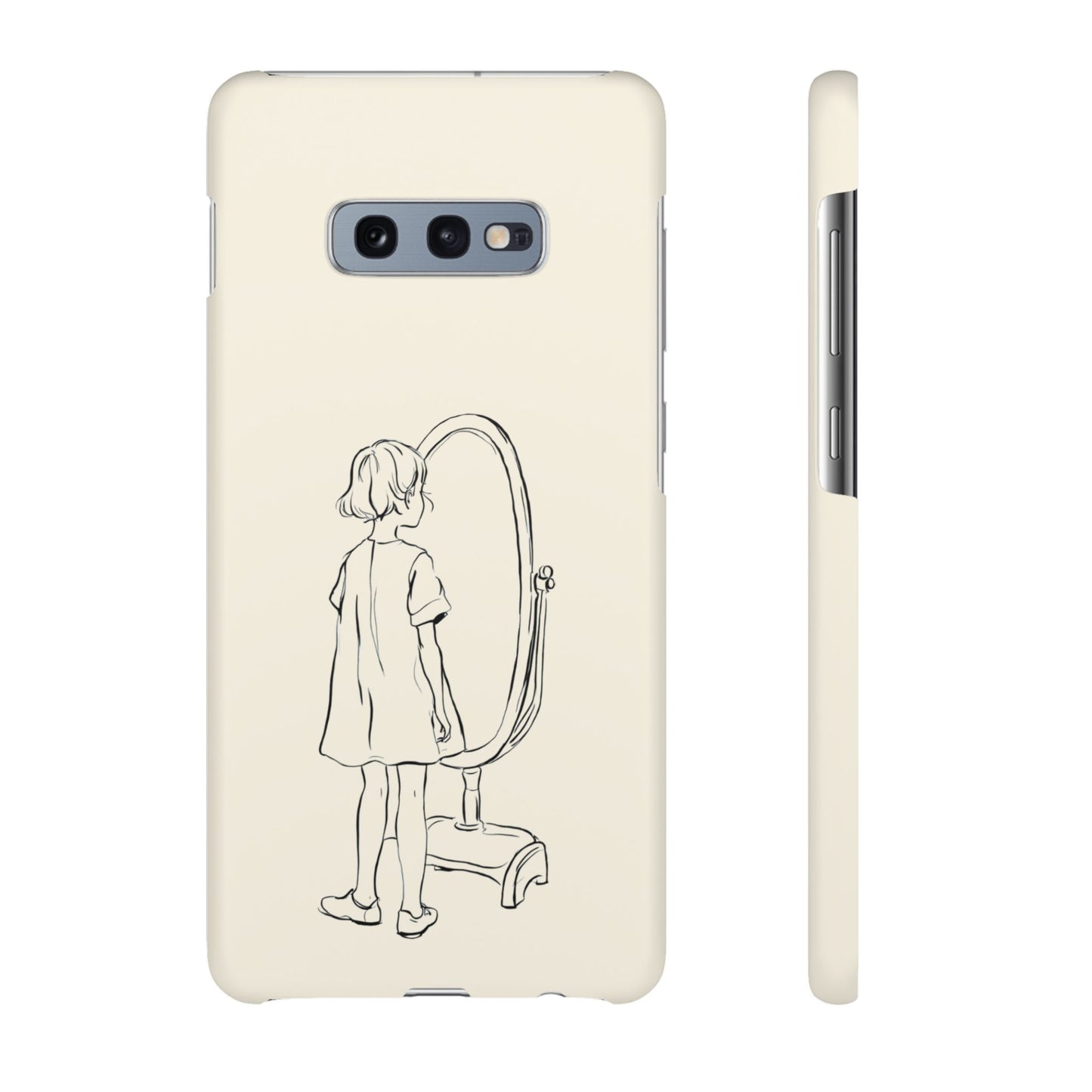 Dreamer's Reflection, Minimalist Line Art Phone Case