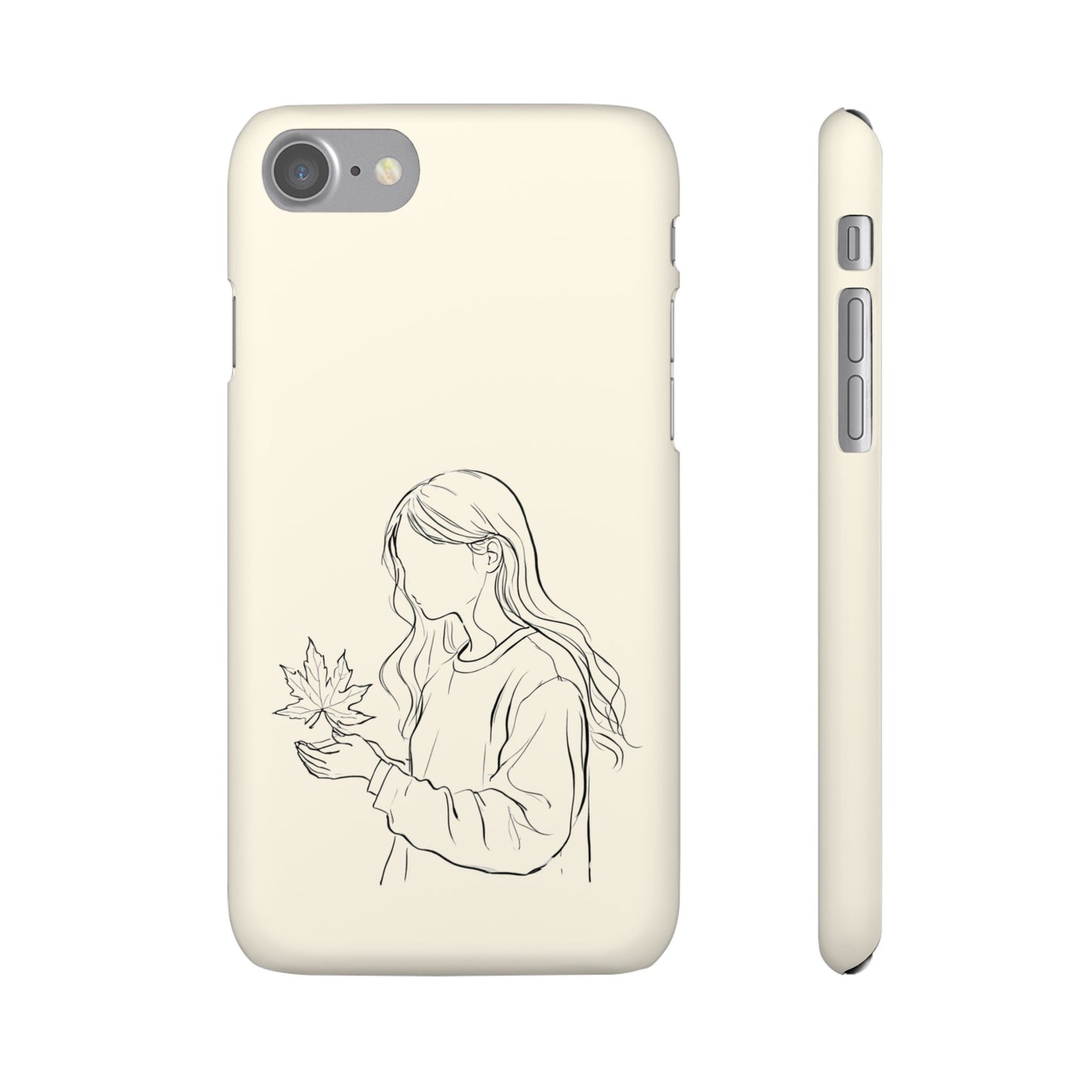 Autumn Whisper, Maple Leaf Girl Phone Case, For iPhone 16 15 Pro 14 12 XR 7 8 Samsung Galaxy