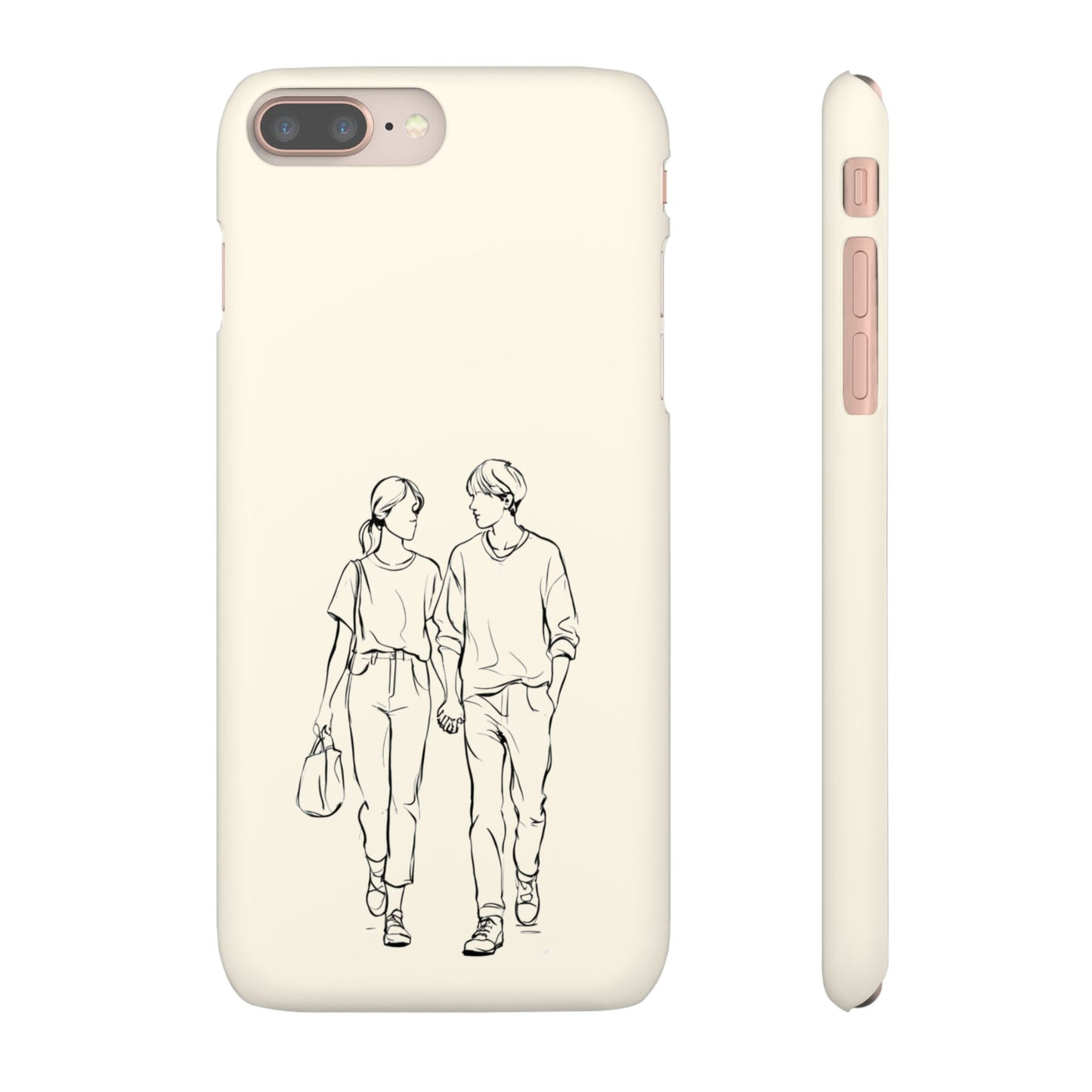 Together Forever Line Art Phone Case, Minimalist Couple Design For iPhone 16 15 Pro 14 12 XR 8 Samsung