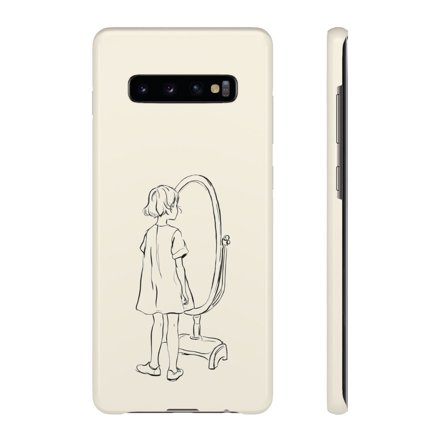 Dreamer's Reflection, Minimalist Line Art Phone Case