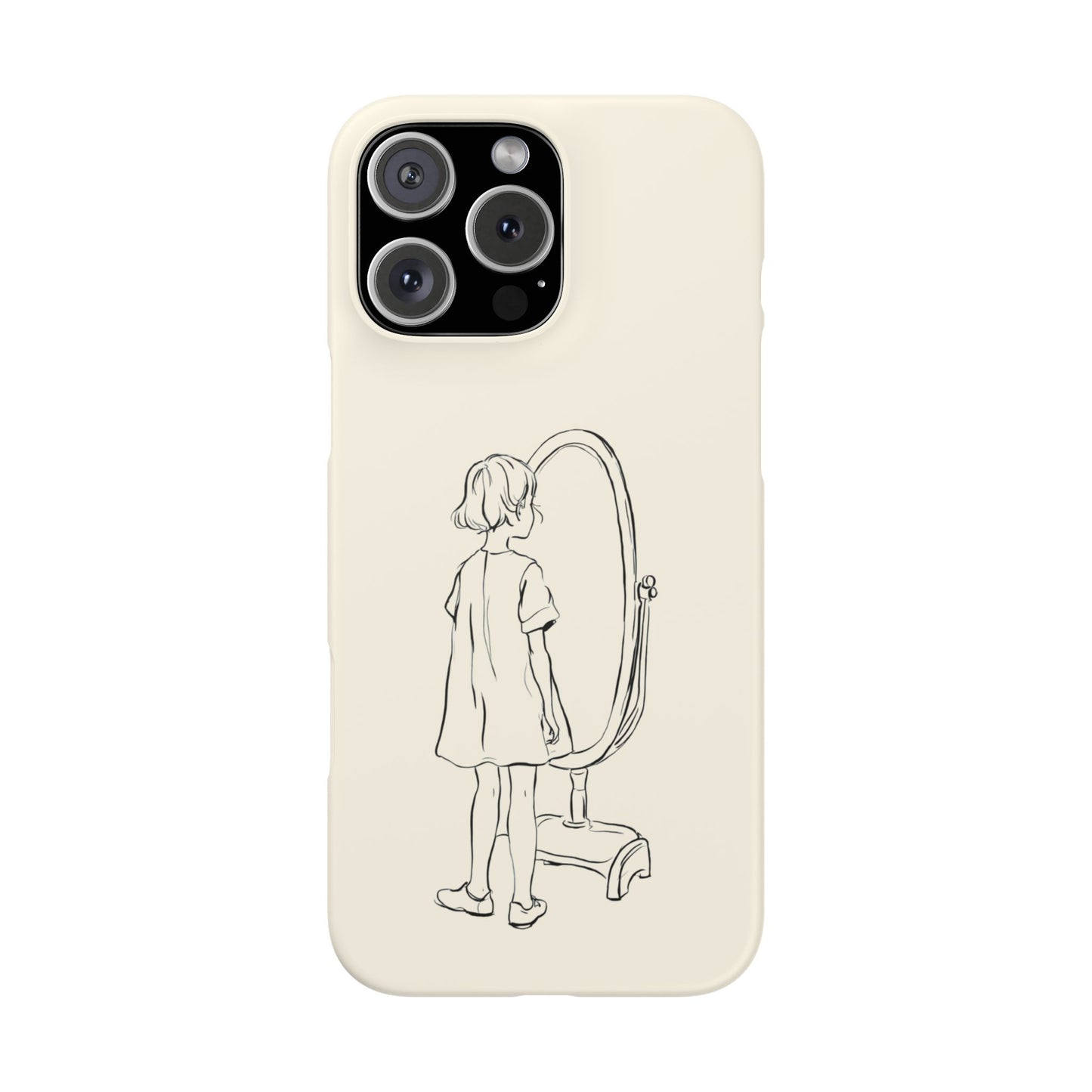 Dreamer's Reflection, Minimalist Line Art Phone Case