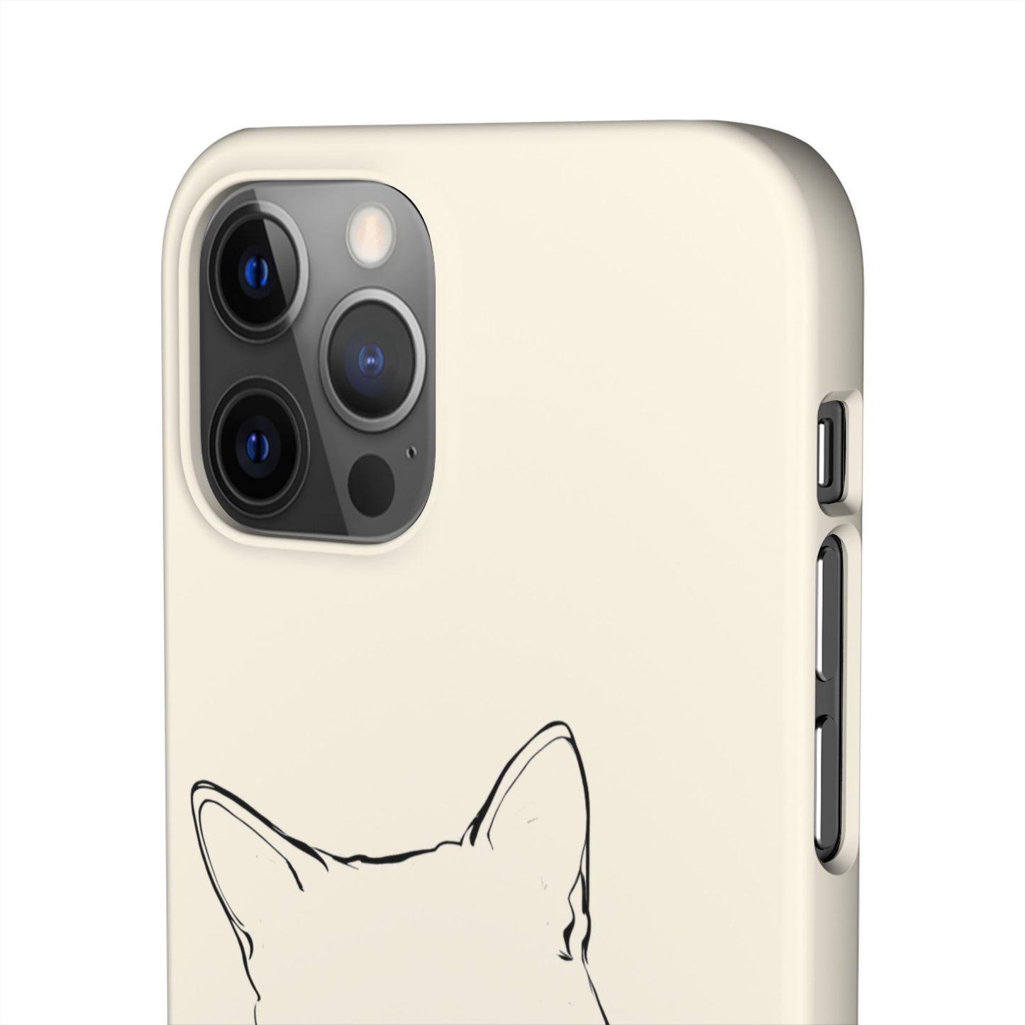 Charming Whiskers, Minimalist Cat Portrait Phone Case