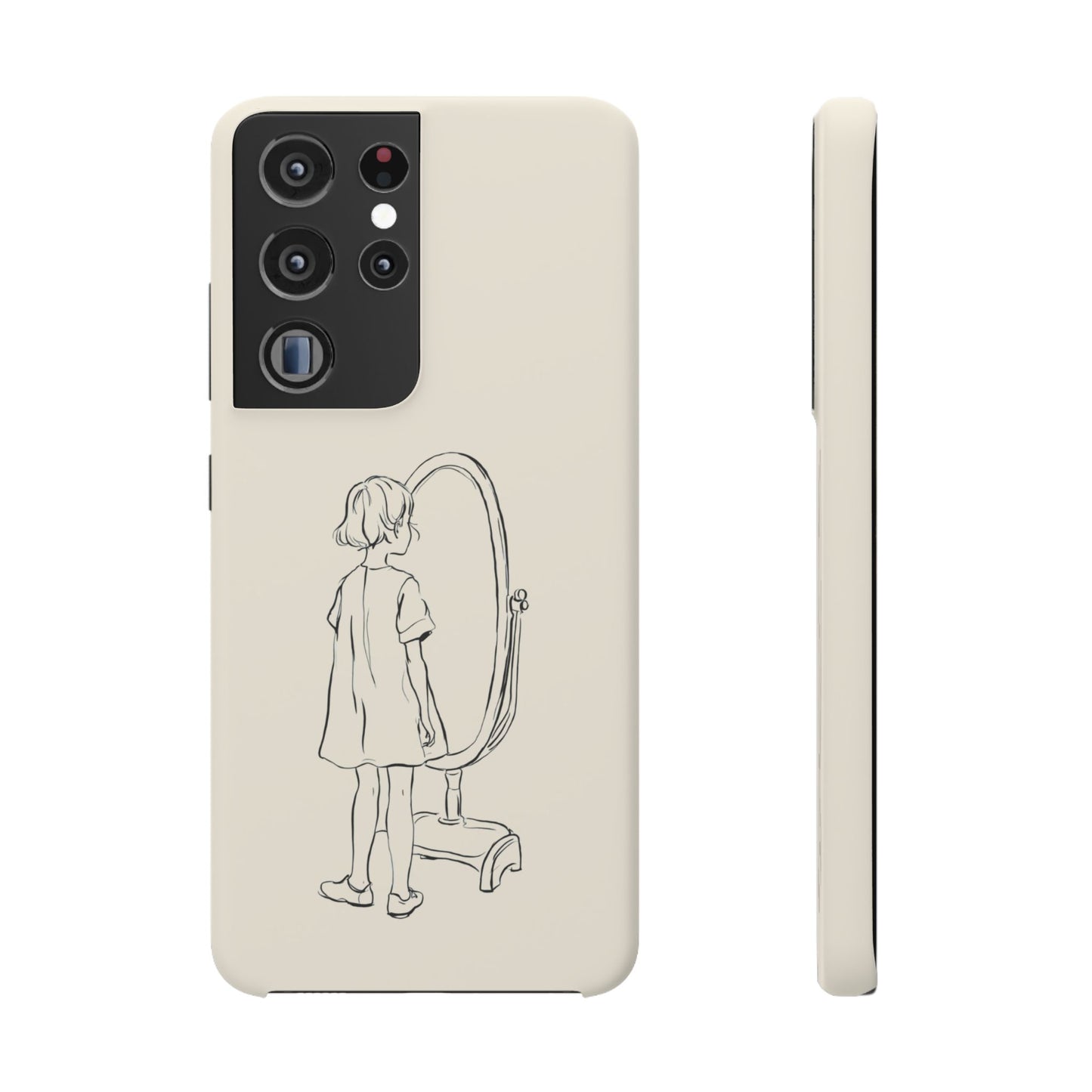 Dreamer's Reflection, Minimalist Line Art Phone Case