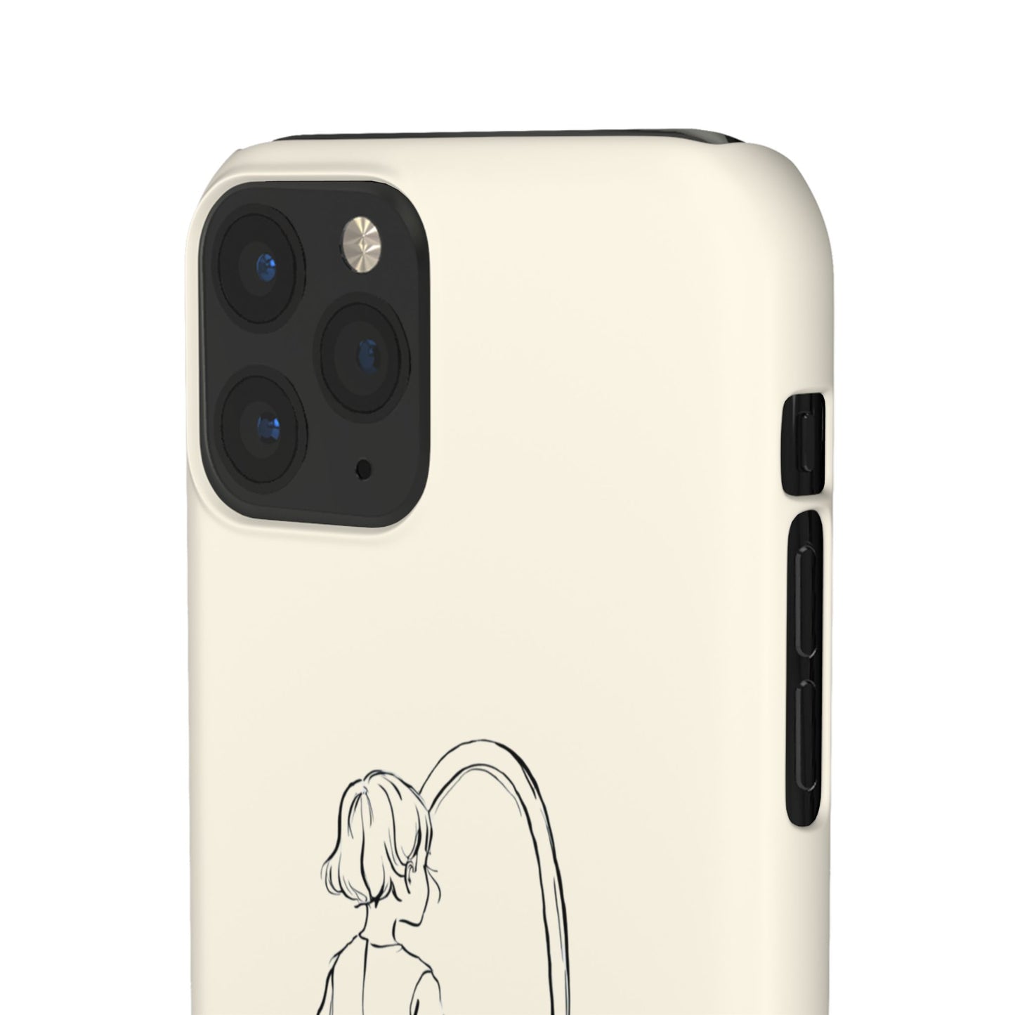 Dreamer's Reflection, Minimalist Line Art Phone Case