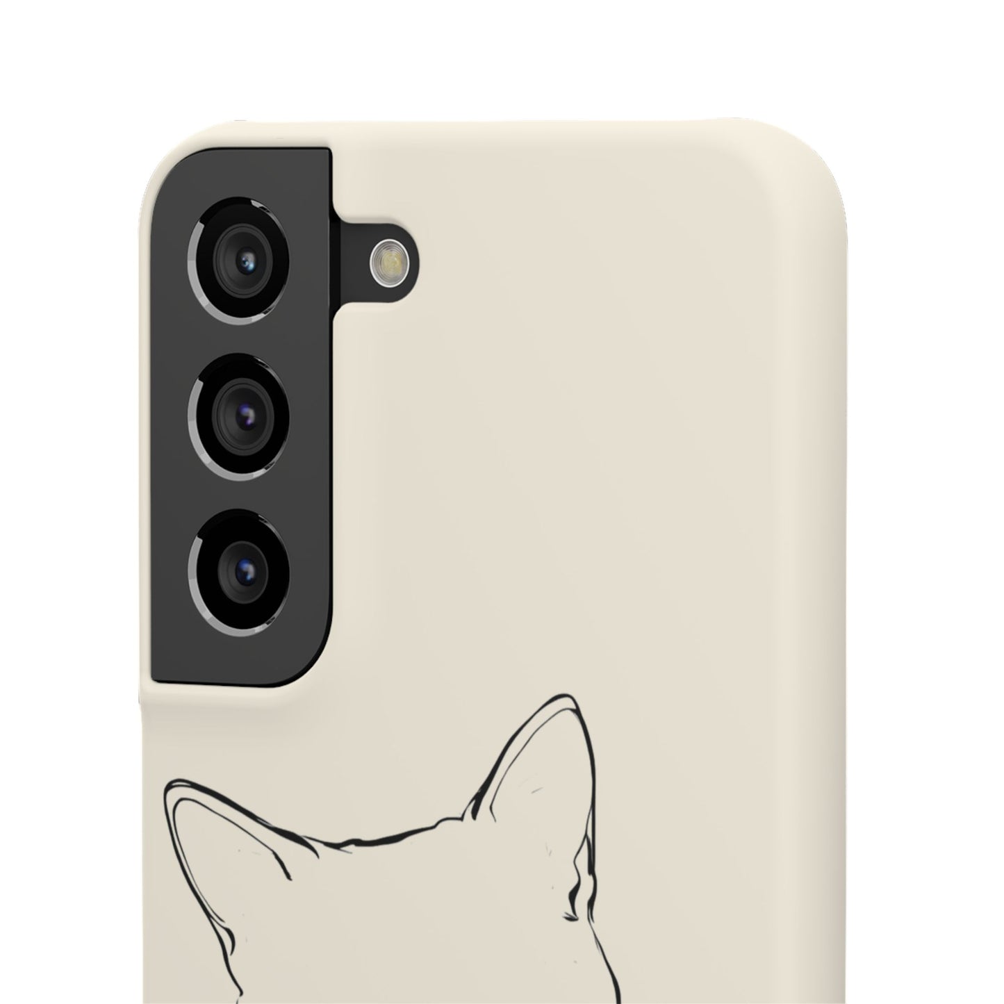 Charming Whiskers, Minimalist Cat Portrait Phone Case