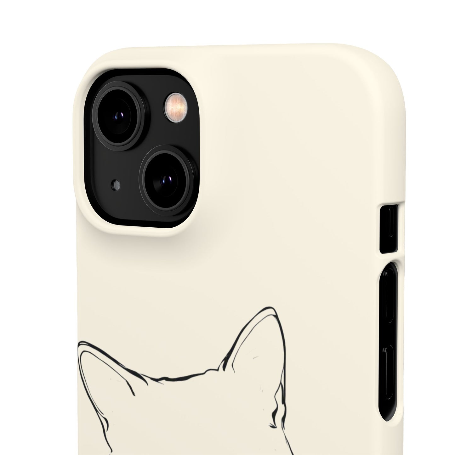 Charming Whiskers, Minimalist Cat Portrait Phone Case