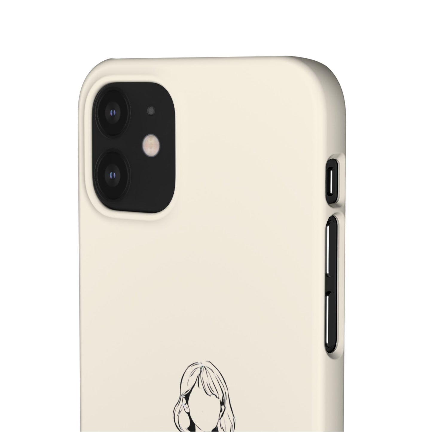 Girl and Cat Line Art Phone Case, Minimalist and Cozy Design, For iPhone 16 15 Pro 14 12 XR 7 8 Samsung