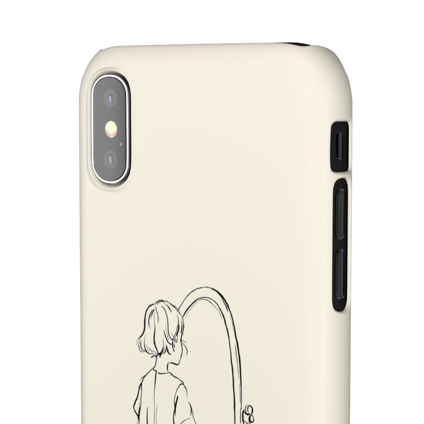 Dreamer's Reflection, Minimalist Line Art Phone Case