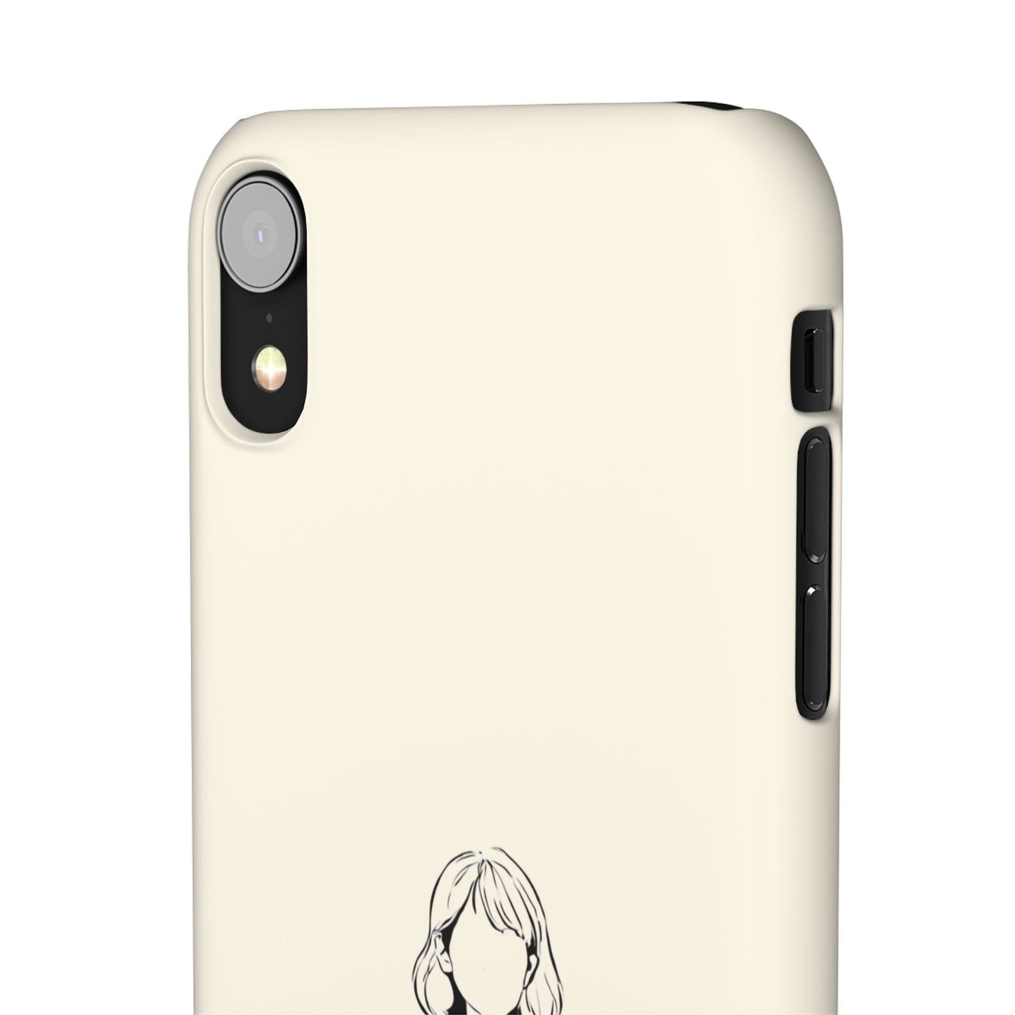 Girl and Cat Line Art Phone Case, Minimalist and Cozy Design, For iPhone 16 15 Pro 14 12 XR 7 8 Samsung