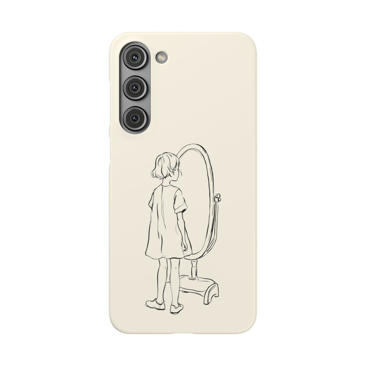 Dreamer's Reflection, Minimalist Line Art Phone Case