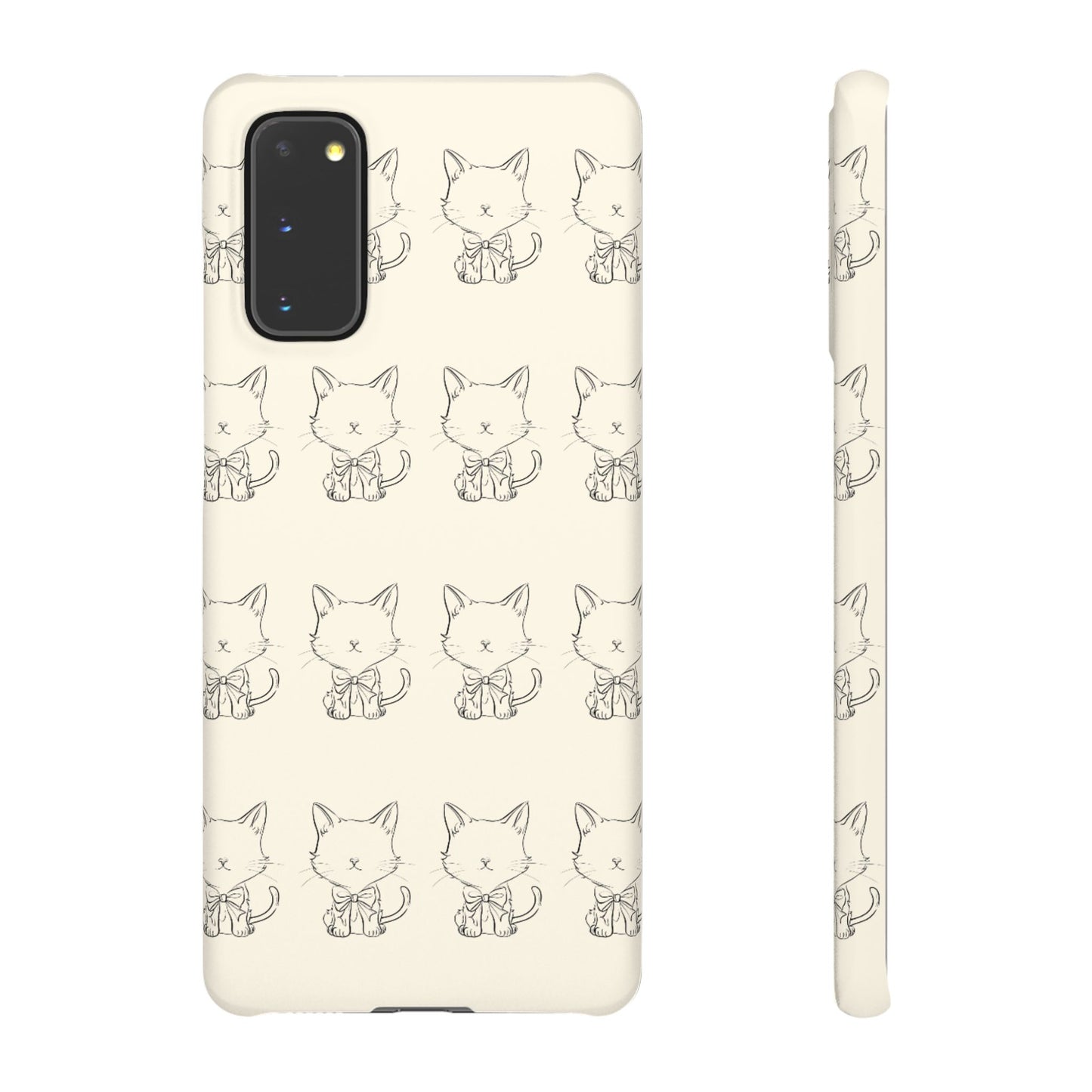 Cute Bow Cat Pattern Phone Case, Cute & Minimalist Design