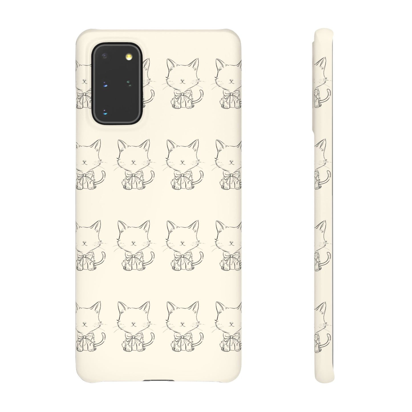 Cute Bow Cat Pattern Phone Case, Cute & Minimalist Design