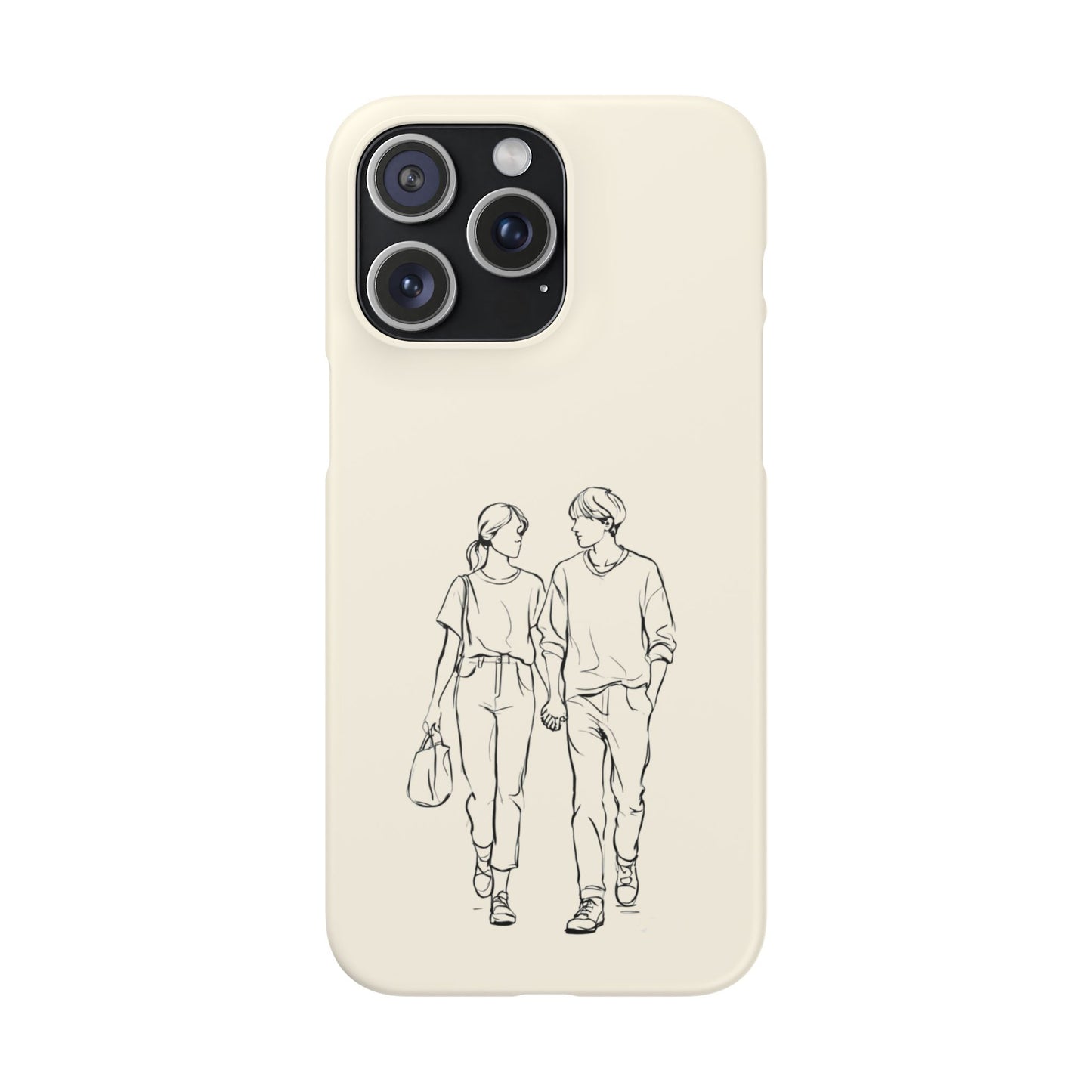 Together Forever Line Art Phone Case, Minimalist Couple Design For iPhone 16 15 Pro 14 12 XR 8 Samsung