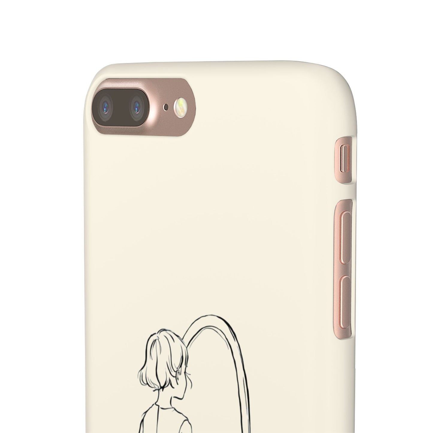 Dreamer's Reflection, Minimalist Line Art Phone Case