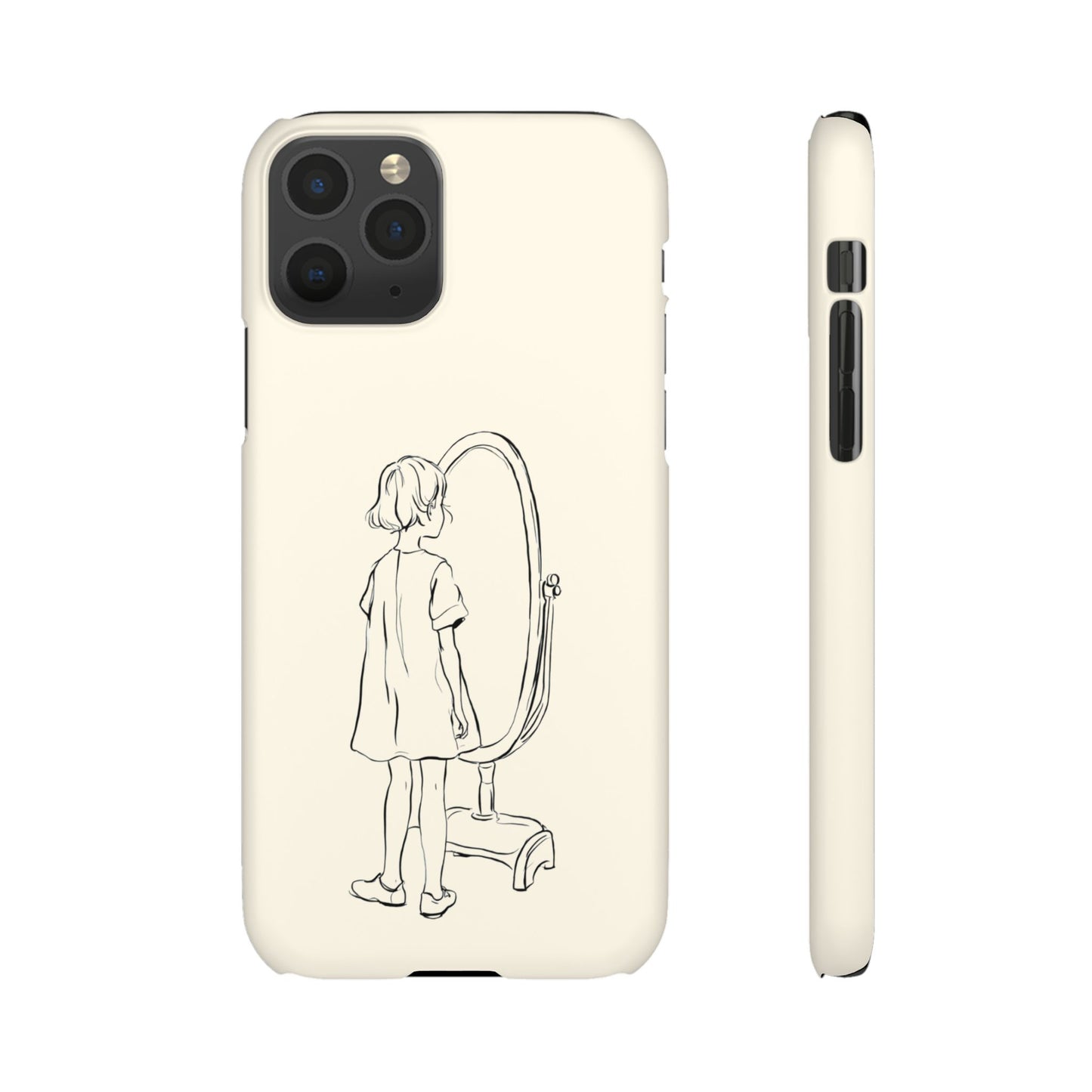 Dreamer's Reflection, Minimalist Line Art Phone Case