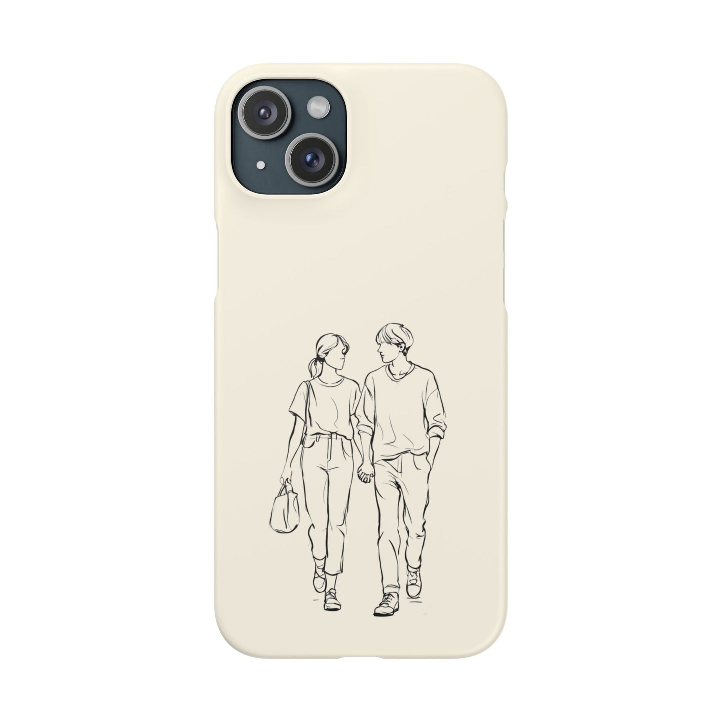 Together Forever Line Art Phone Case, Minimalist Couple Design For iPhone 16 15 Pro 14 12 XR 8 Samsung