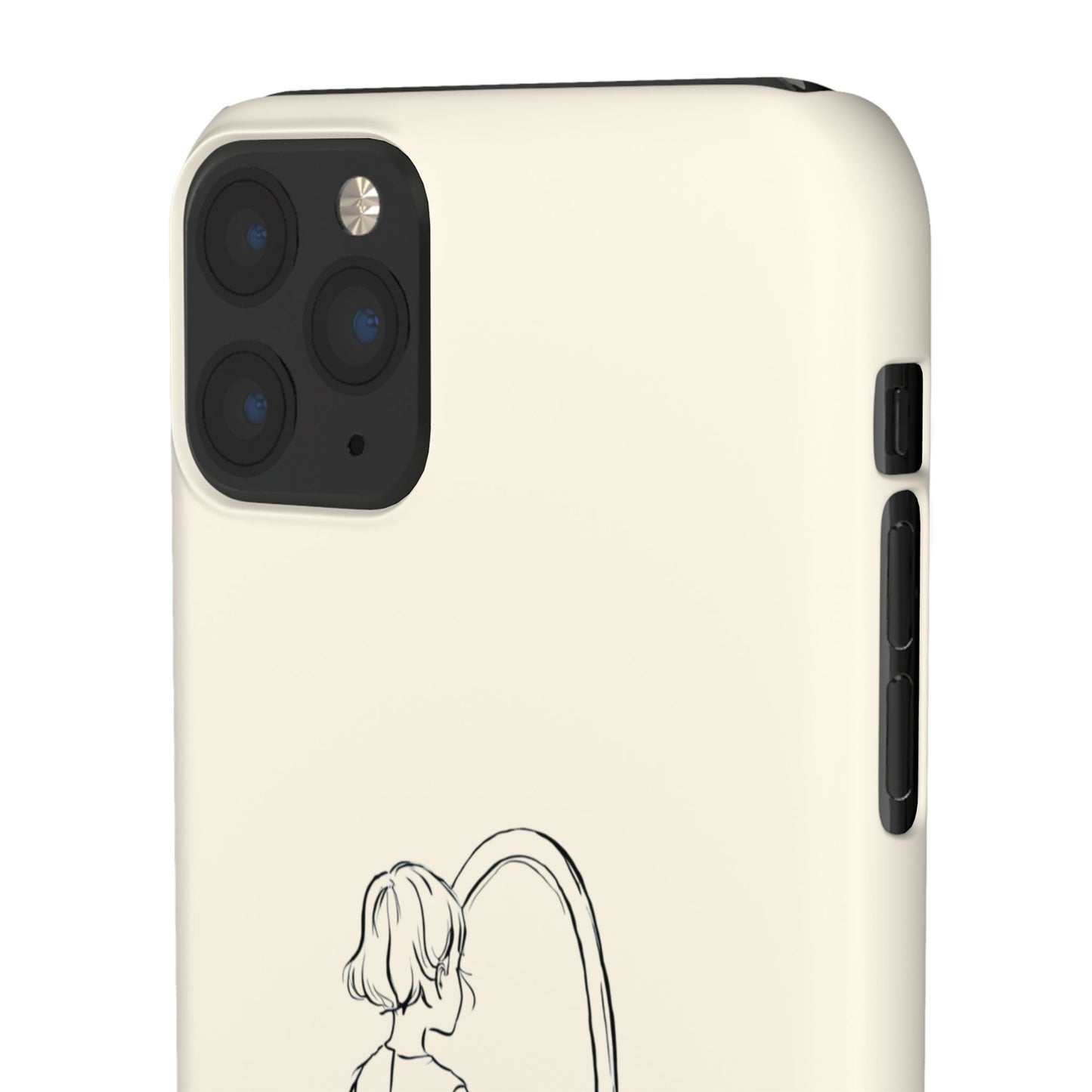 Dreamer's Reflection, Minimalist Line Art Phone Case