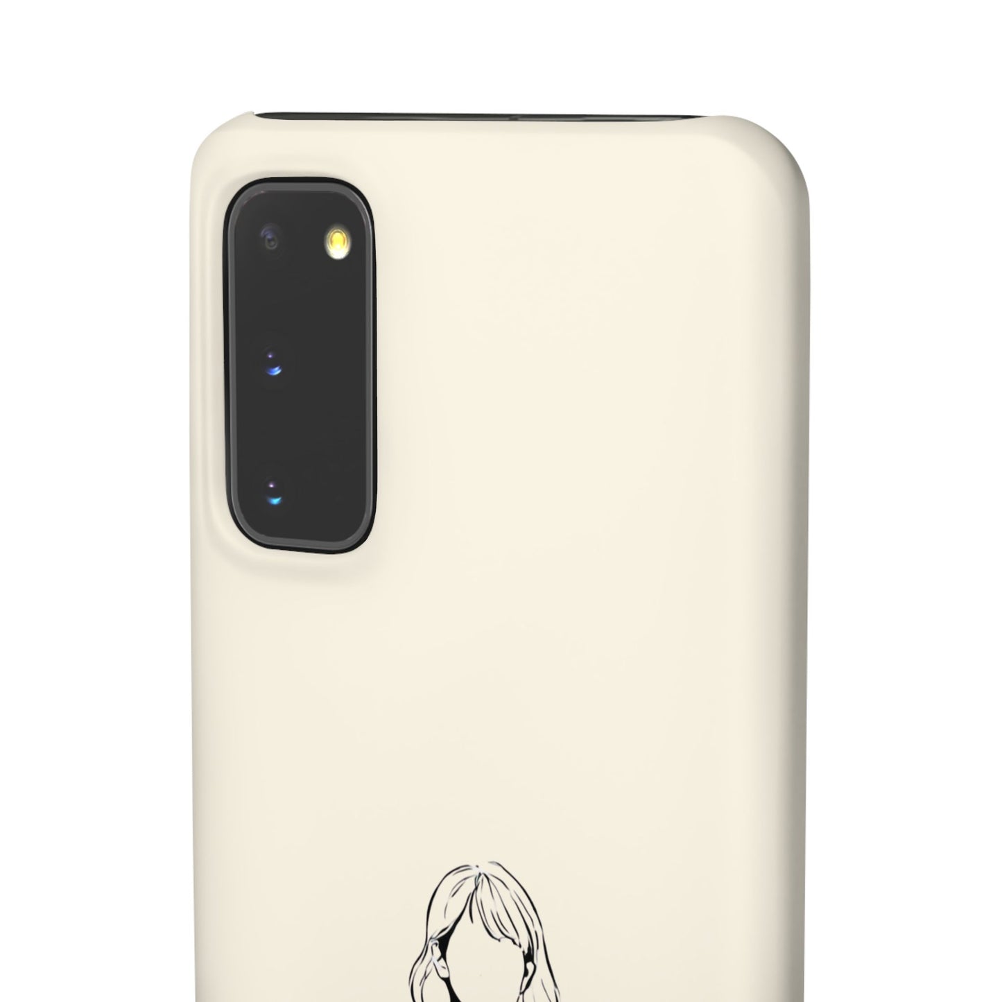 Girl and Cat Line Art Phone Case, Minimalist and Cozy Design, For iPhone 16 15 Pro 14 12 XR 7 8 Samsung