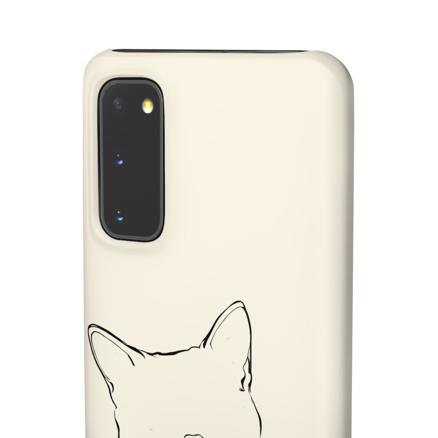 Charming Whiskers, Minimalist Cat Portrait Phone Case