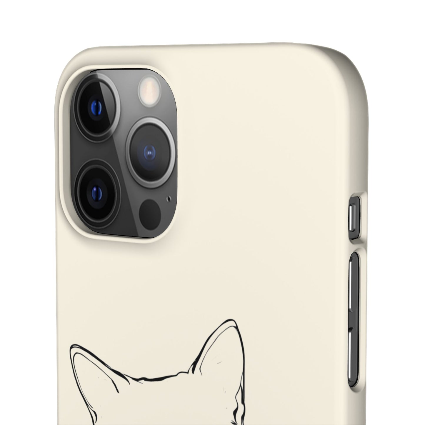 Charming Whiskers, Minimalist Cat Portrait Phone Case