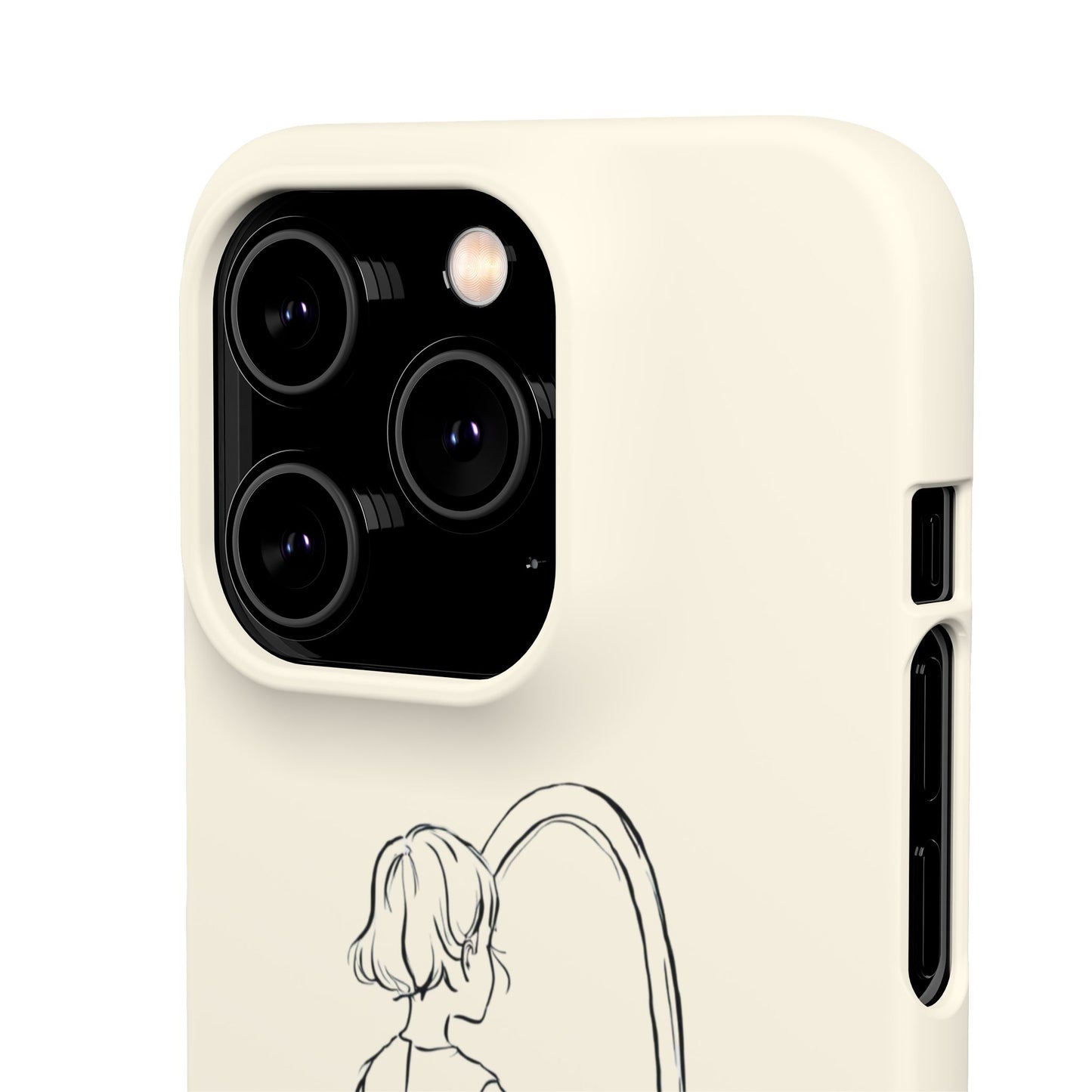 Dreamer's Reflection, Minimalist Line Art Phone Case