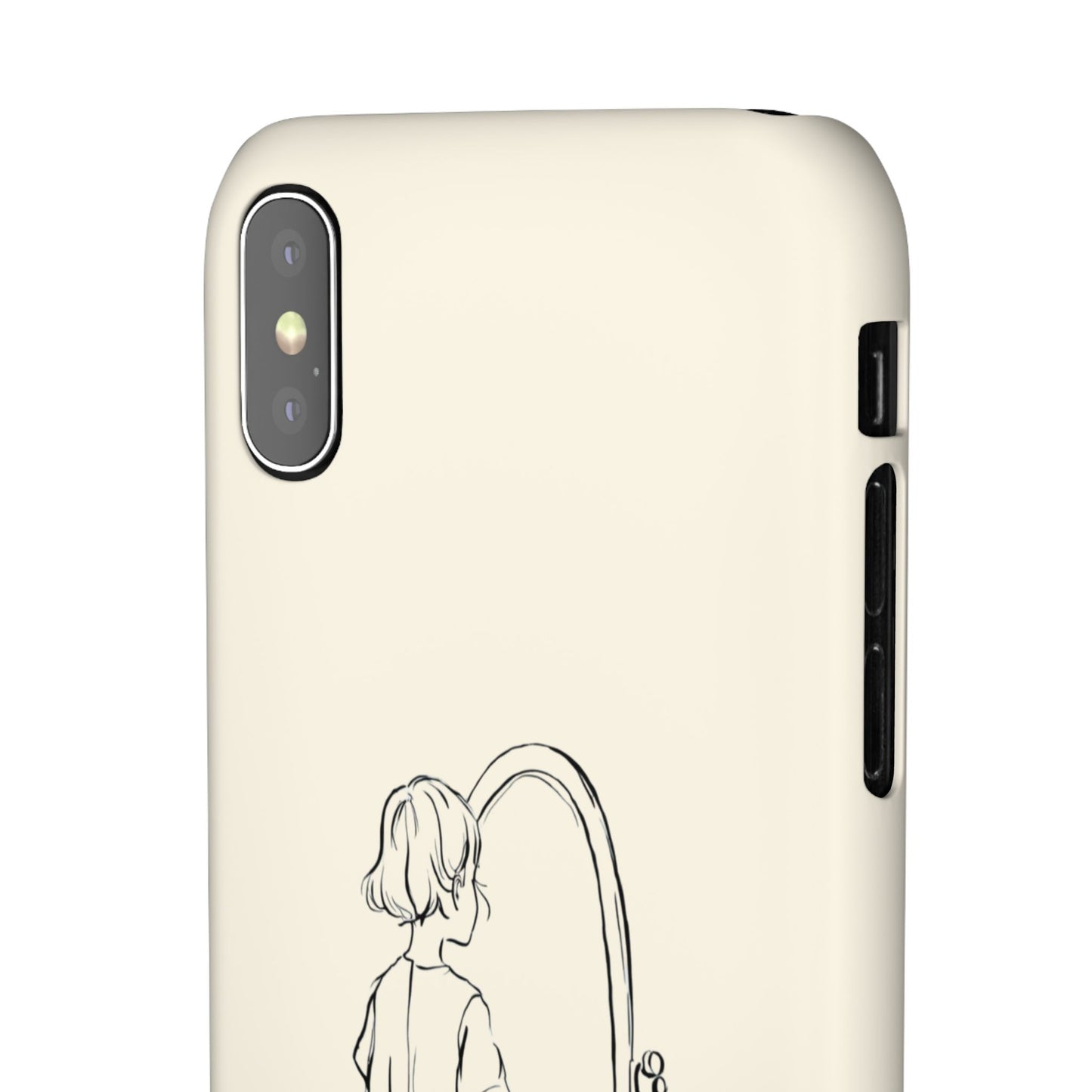 Dreamer's Reflection, Minimalist Line Art Phone Case