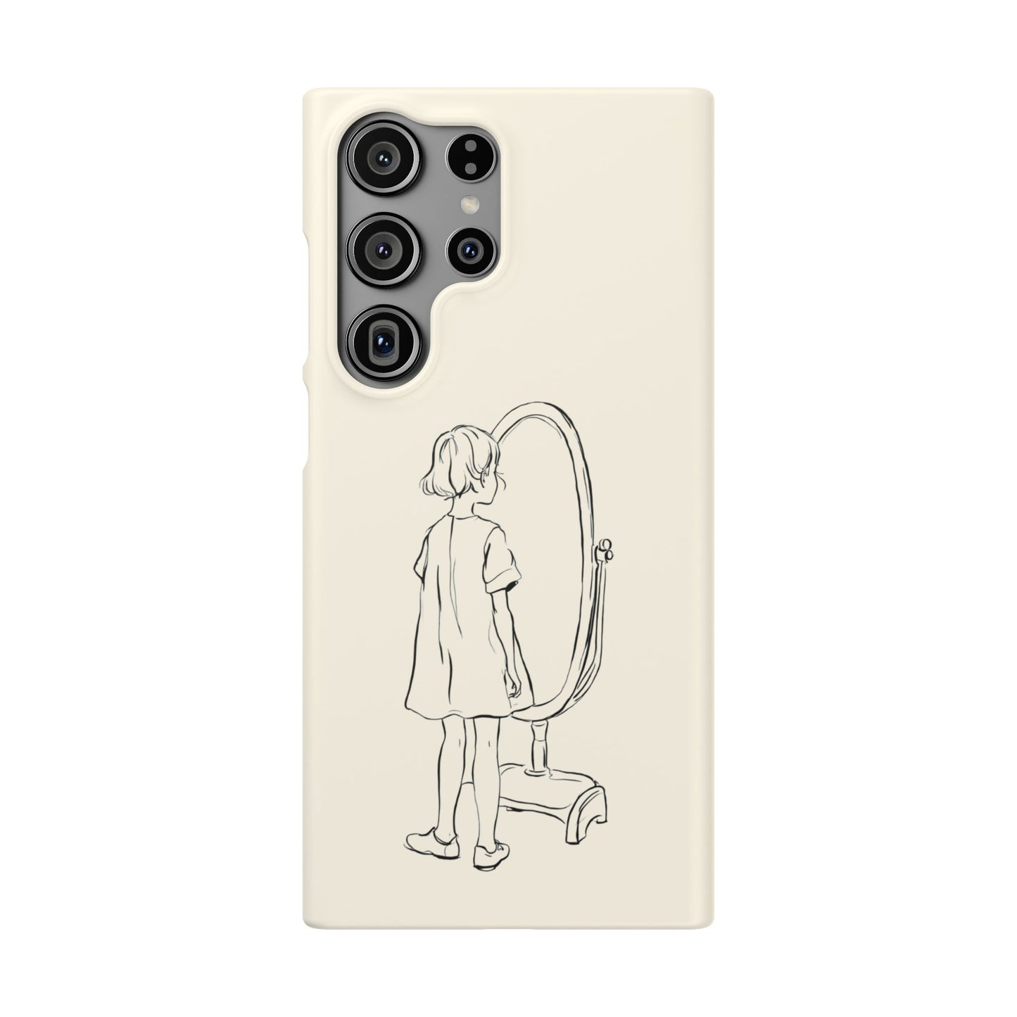 Dreamer's Reflection, Minimalist Line Art Phone Case