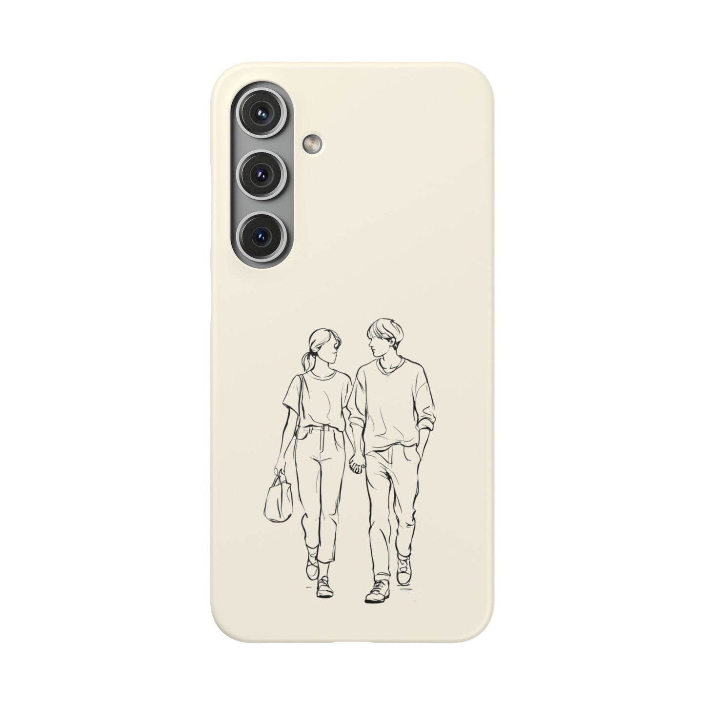 Together Forever Line Art Phone Case, Minimalist Couple Design For iPhone 16 15 Pro 14 12 XR 8 Samsung