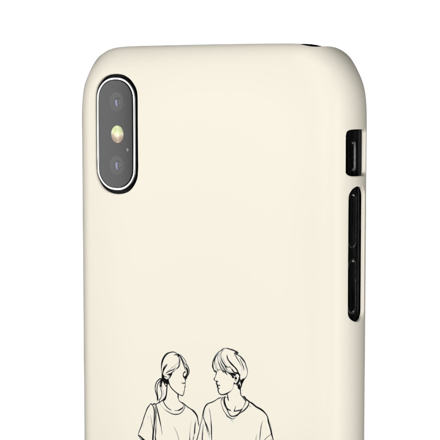 Together Forever Line Art Phone Case, Minimalist Couple Design For iPhone 16 15 Pro 14 12 XR 8 Samsung