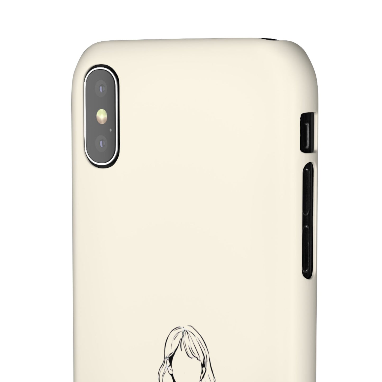 Girl and Cat Line Art Phone Case, Minimalist and Cozy Design, For iPhone 16 15 Pro 14 12 XR 7 8 Samsung