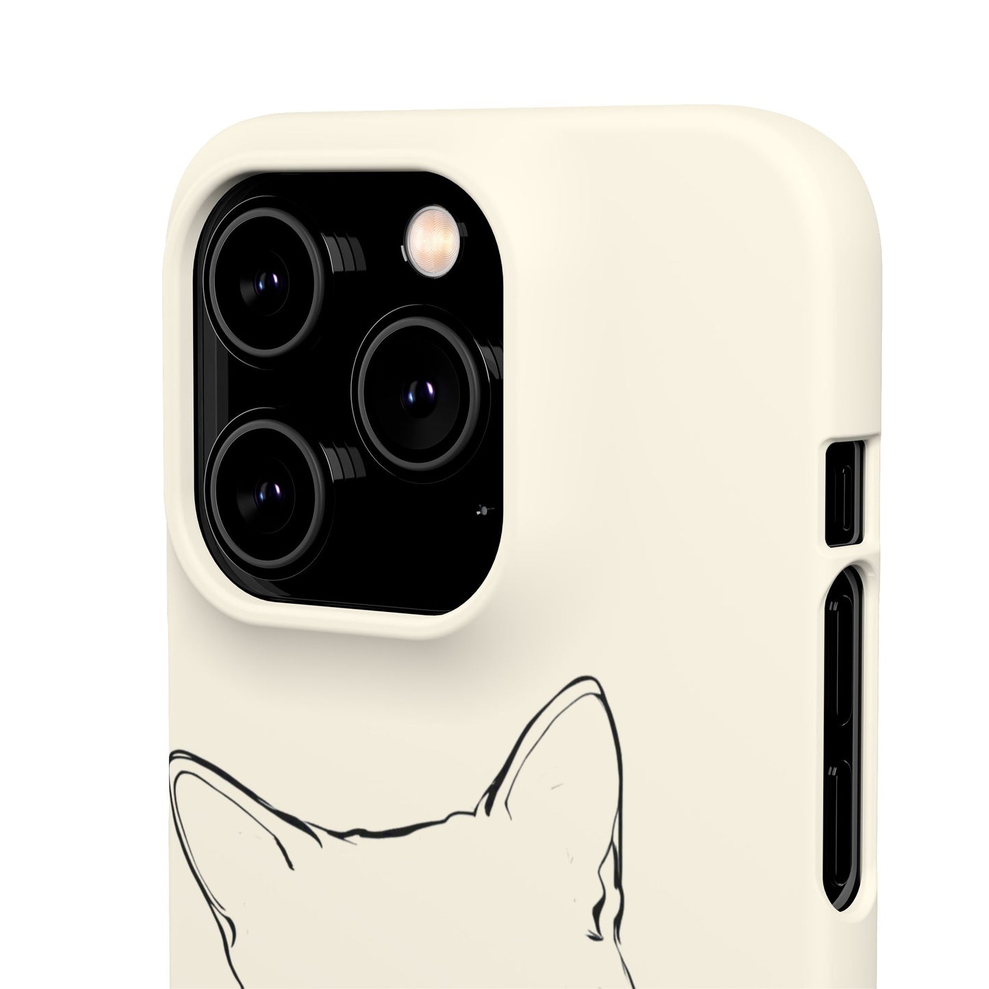 Charming Whiskers, Minimalist Cat Portrait Phone Case