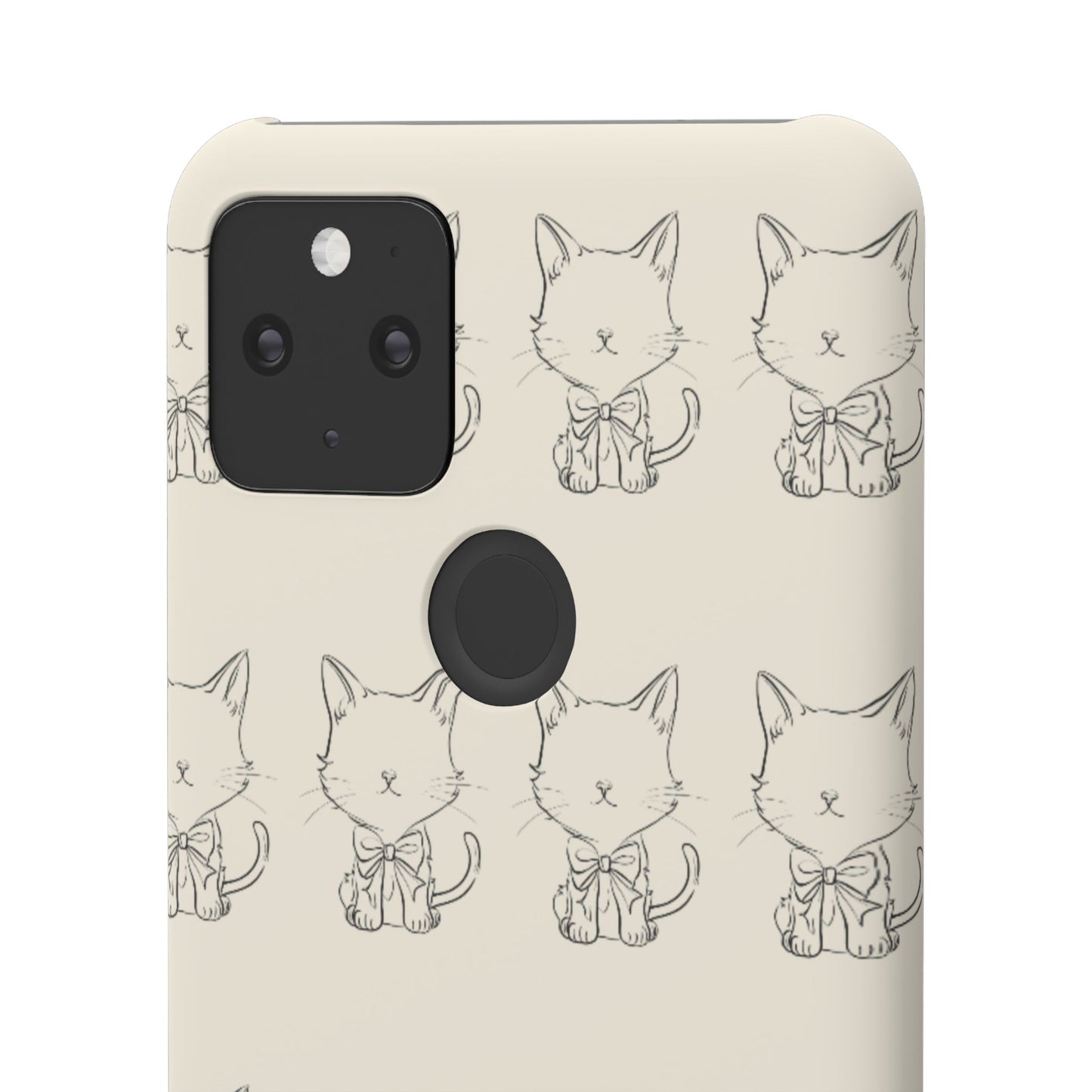 Cute Bow Cat Pattern Phone Case, Cute & Minimalist Design