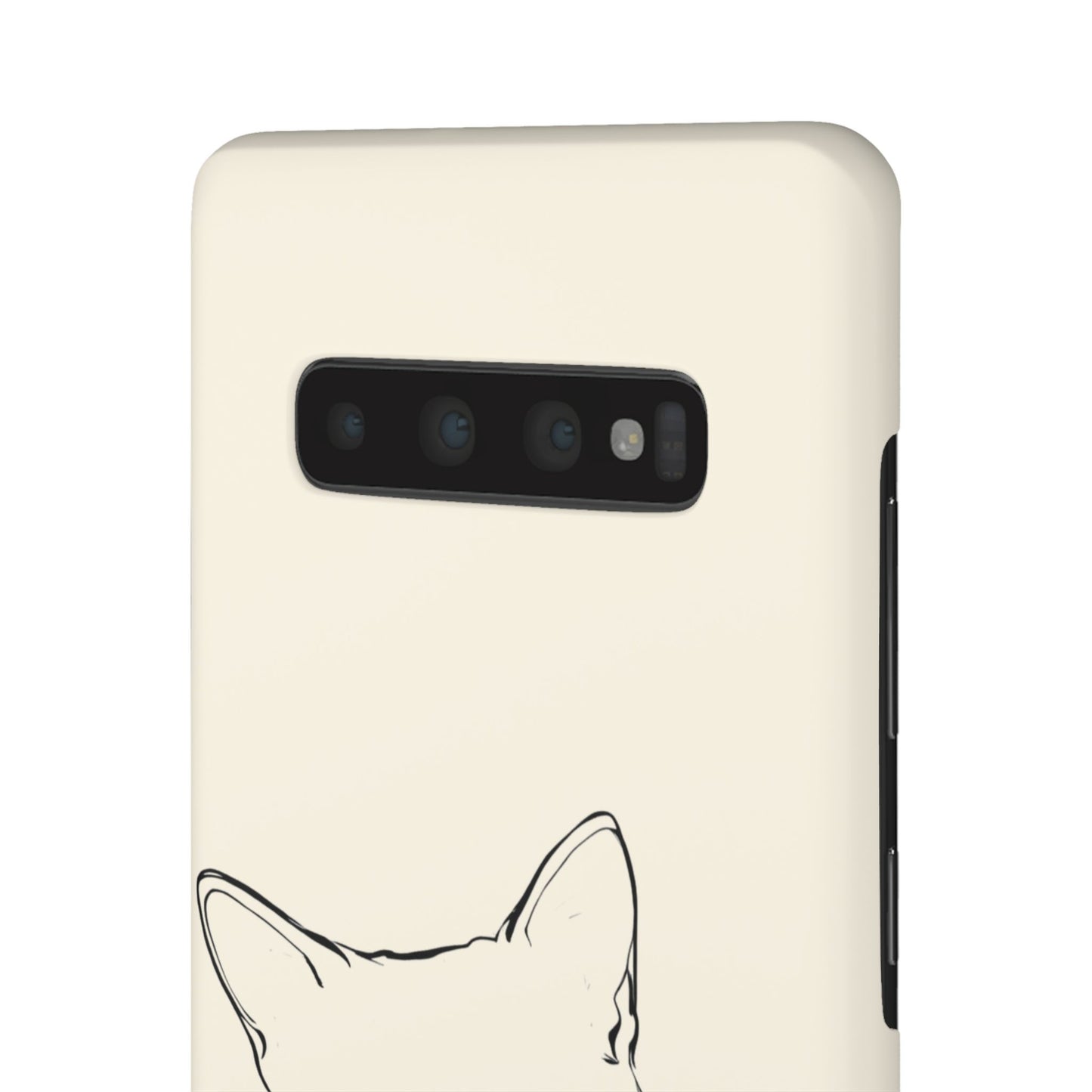 Charming Whiskers, Minimalist Cat Portrait Phone Case