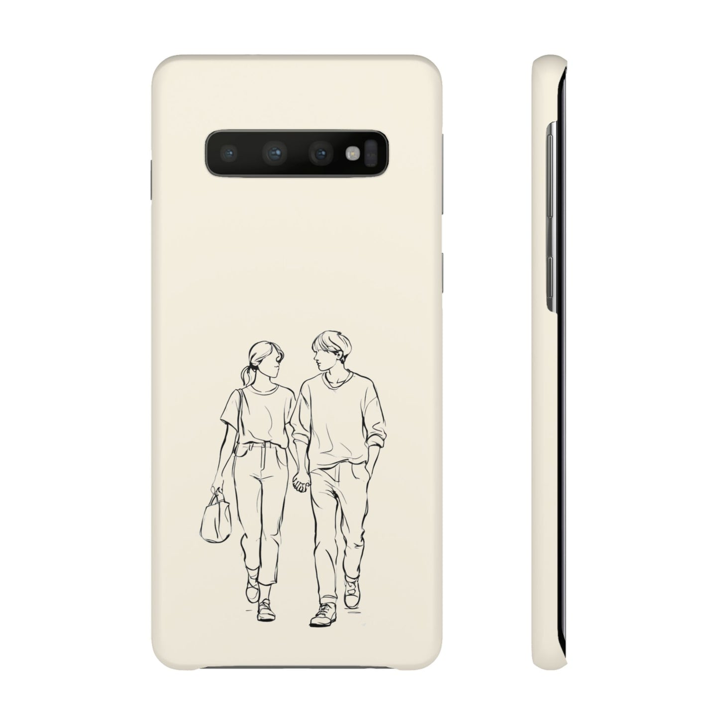 Together Forever Line Art Phone Case, Minimalist Couple Design For iPhone 16 15 Pro 14 12 XR 8 Samsung