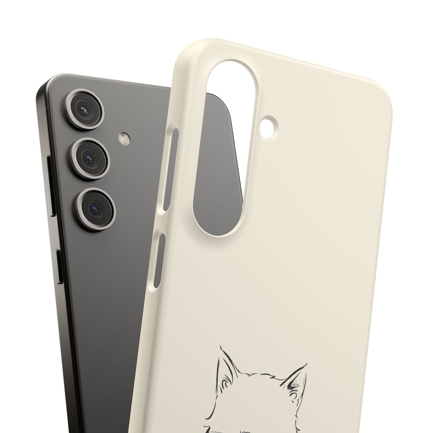 Kitten in a Basket Line Art Phone Case, Adorable & Cozy Design For iPhone 16 15 Pro 14 12 XR 8 Samsung