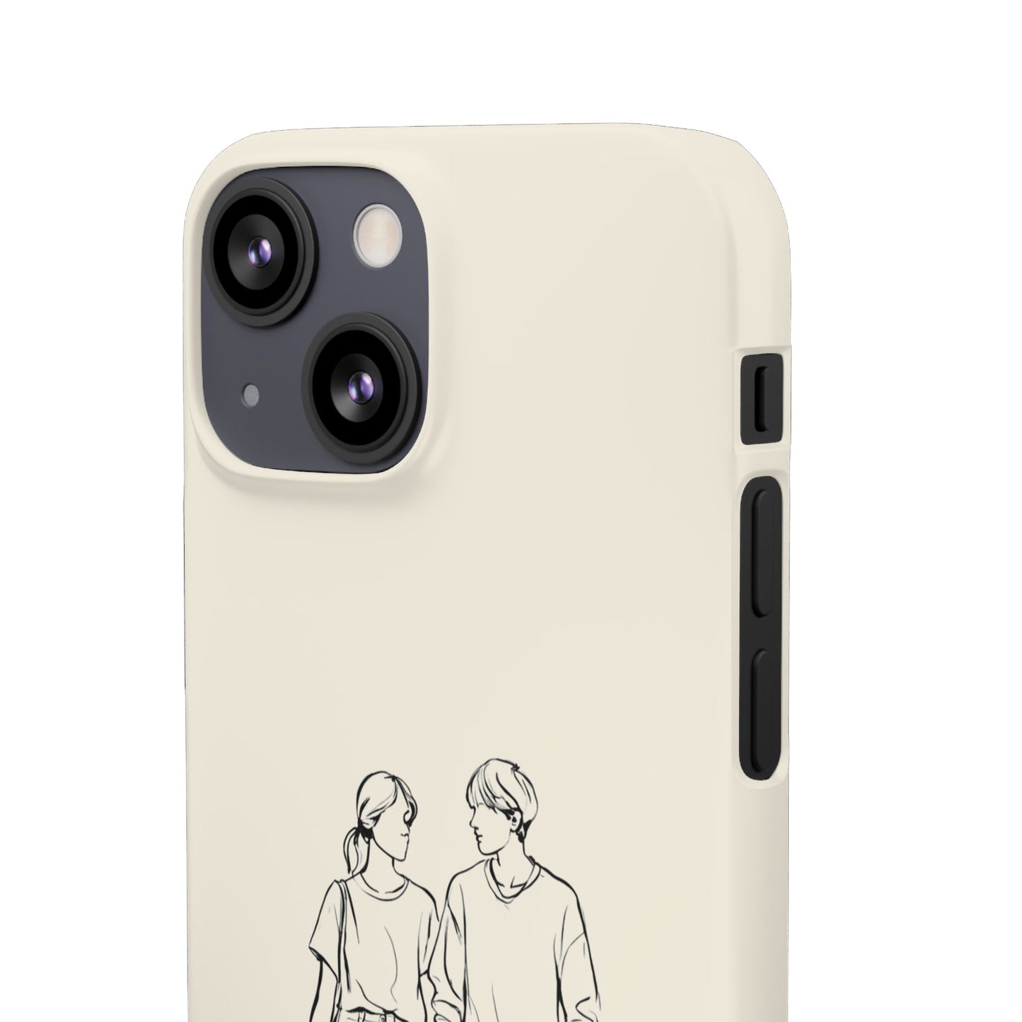 Together Forever Line Art Phone Case, Minimalist Couple Design For iPhone 16 15 Pro 14 12 XR 8 Samsung