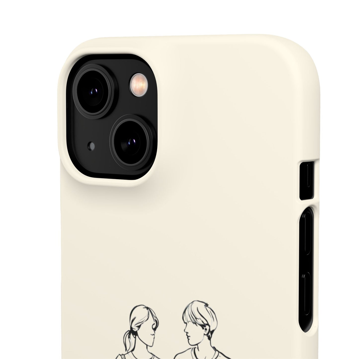 Together Forever Line Art Phone Case, Minimalist Couple Design For iPhone 16 15 Pro 14 12 XR 8 Samsung