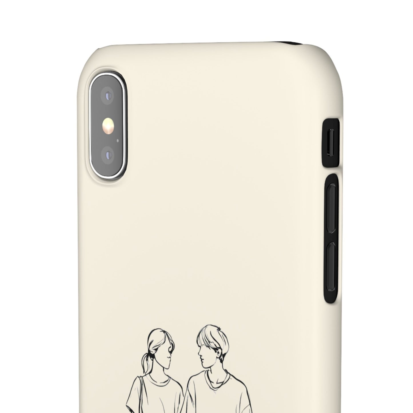 Together Forever Line Art Phone Case, Minimalist Couple Design For iPhone 16 15 Pro 14 12 XR 8 Samsung