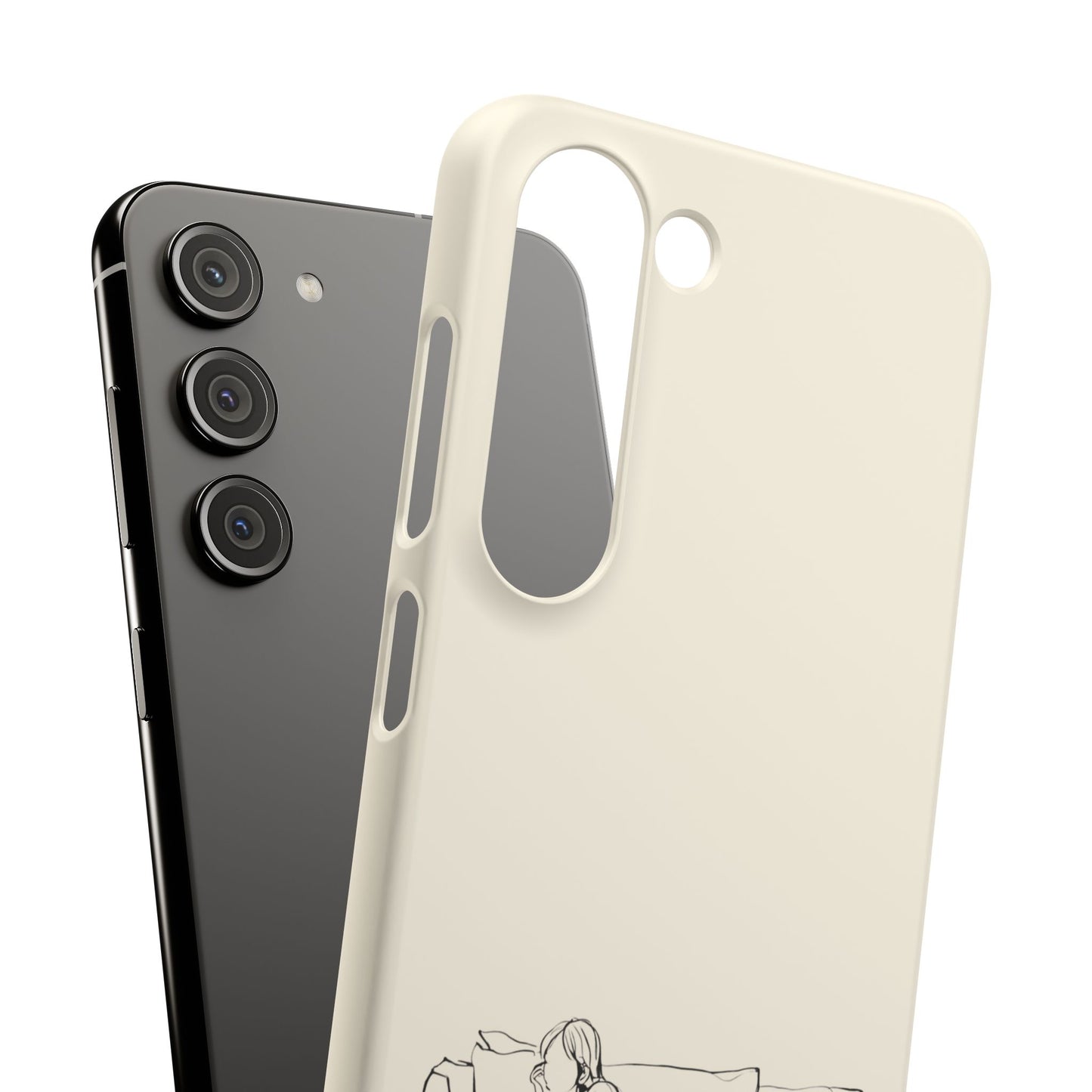 Cozy Sofa Line Art Phone Case, Minimalist & Relaxing Design For iPhone 16 15 Pro 14 12 XR 8 Samsung