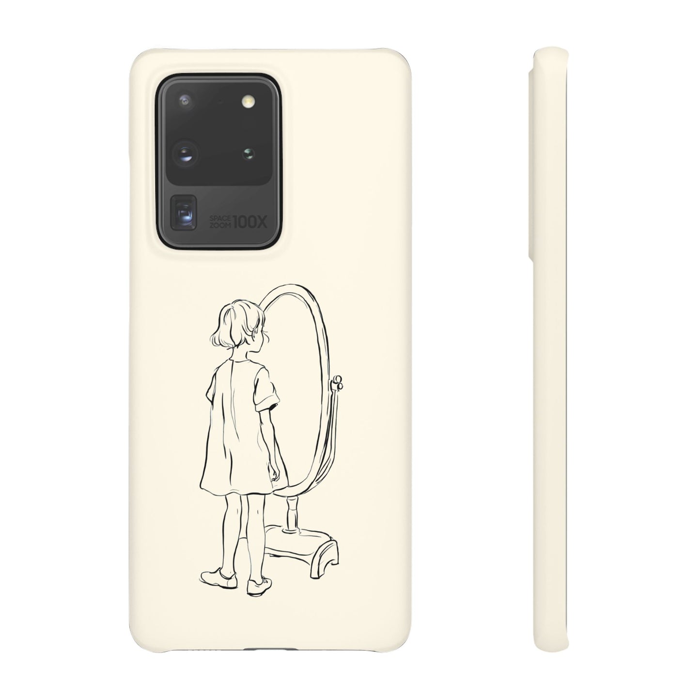 Dreamer's Reflection, Minimalist Line Art Phone Case