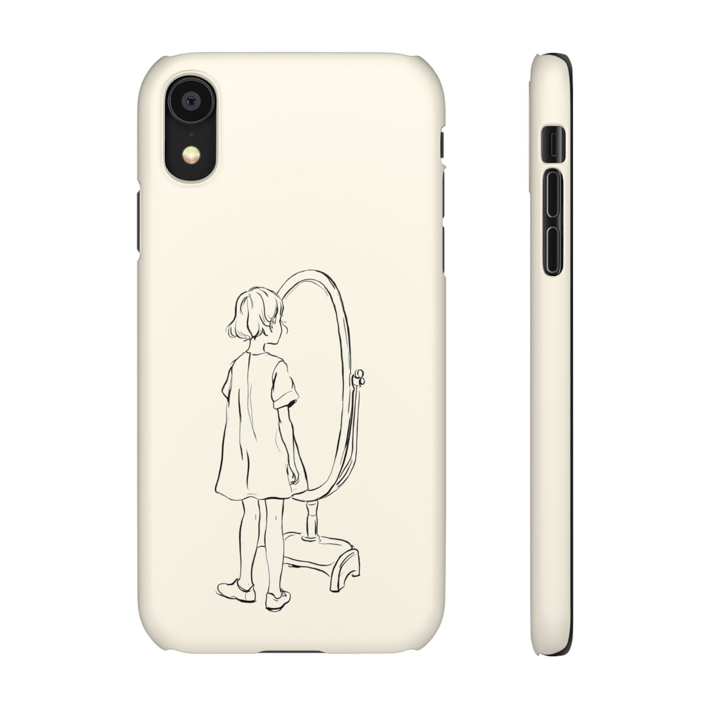 Dreamer's Reflection, Minimalist Line Art Phone Case