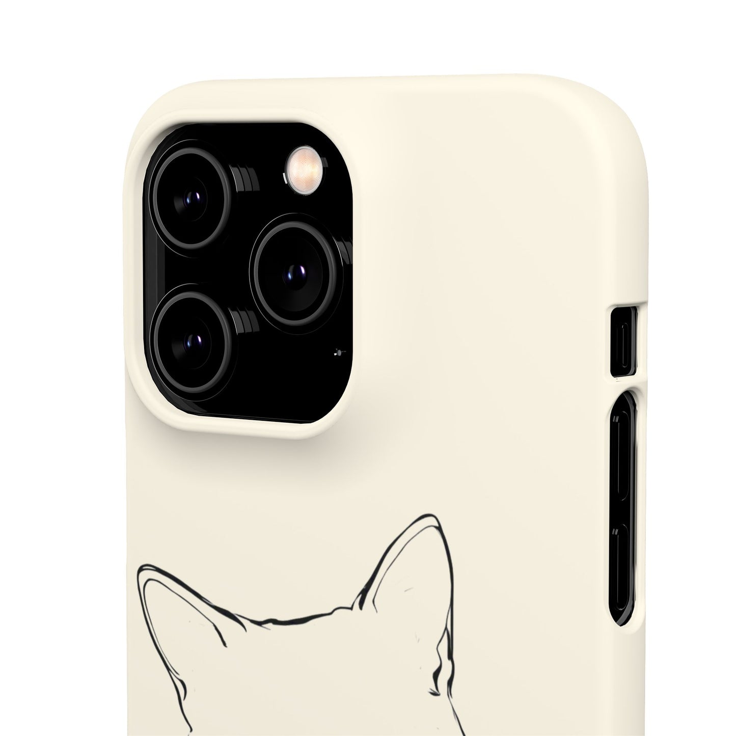 Charming Whiskers, Minimalist Cat Portrait Phone Case