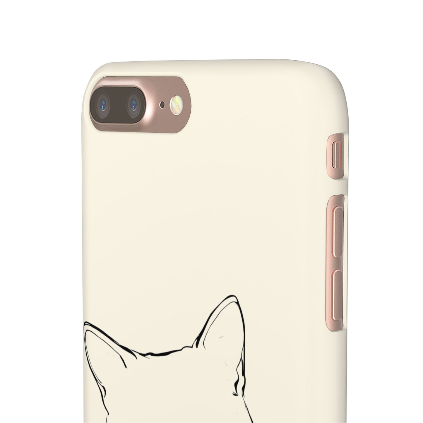 Charming Whiskers, Minimalist Cat Portrait Phone Case