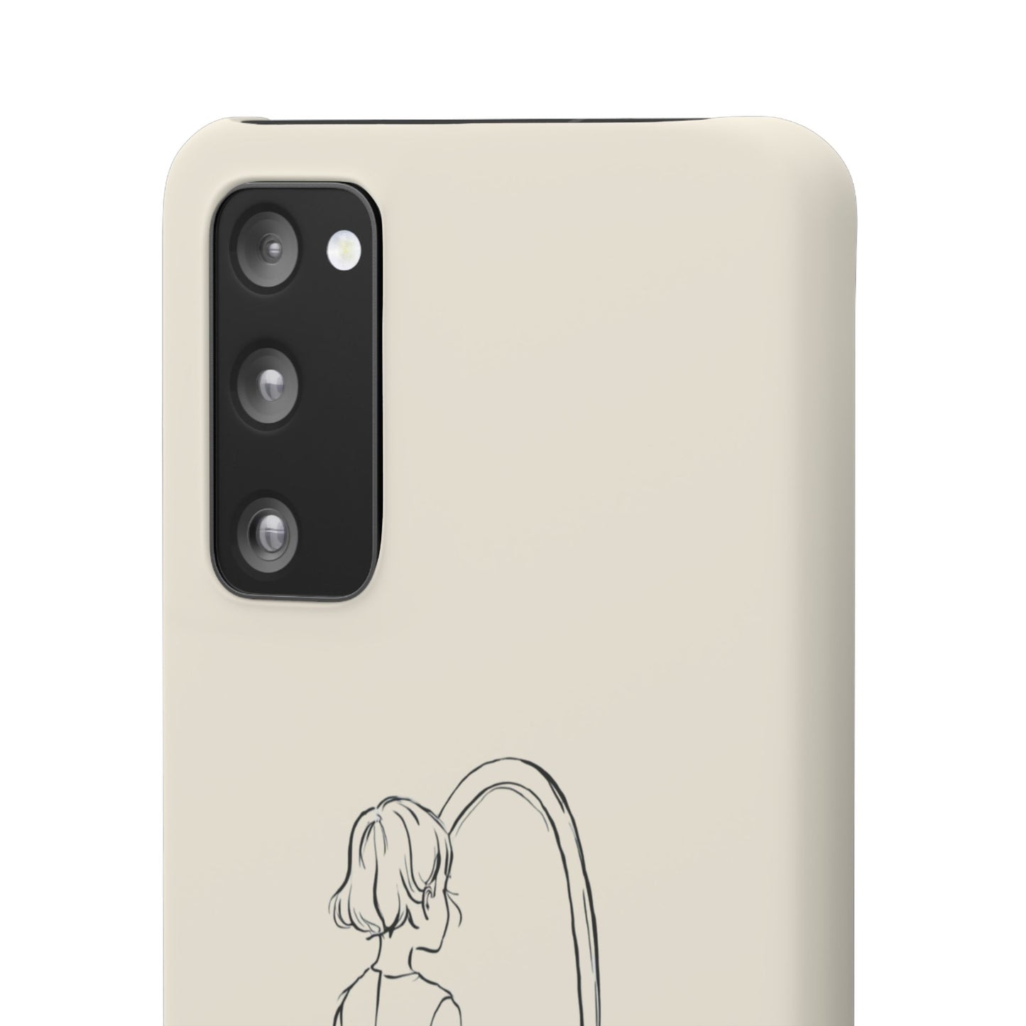 Dreamer's Reflection, Minimalist Line Art Phone Case