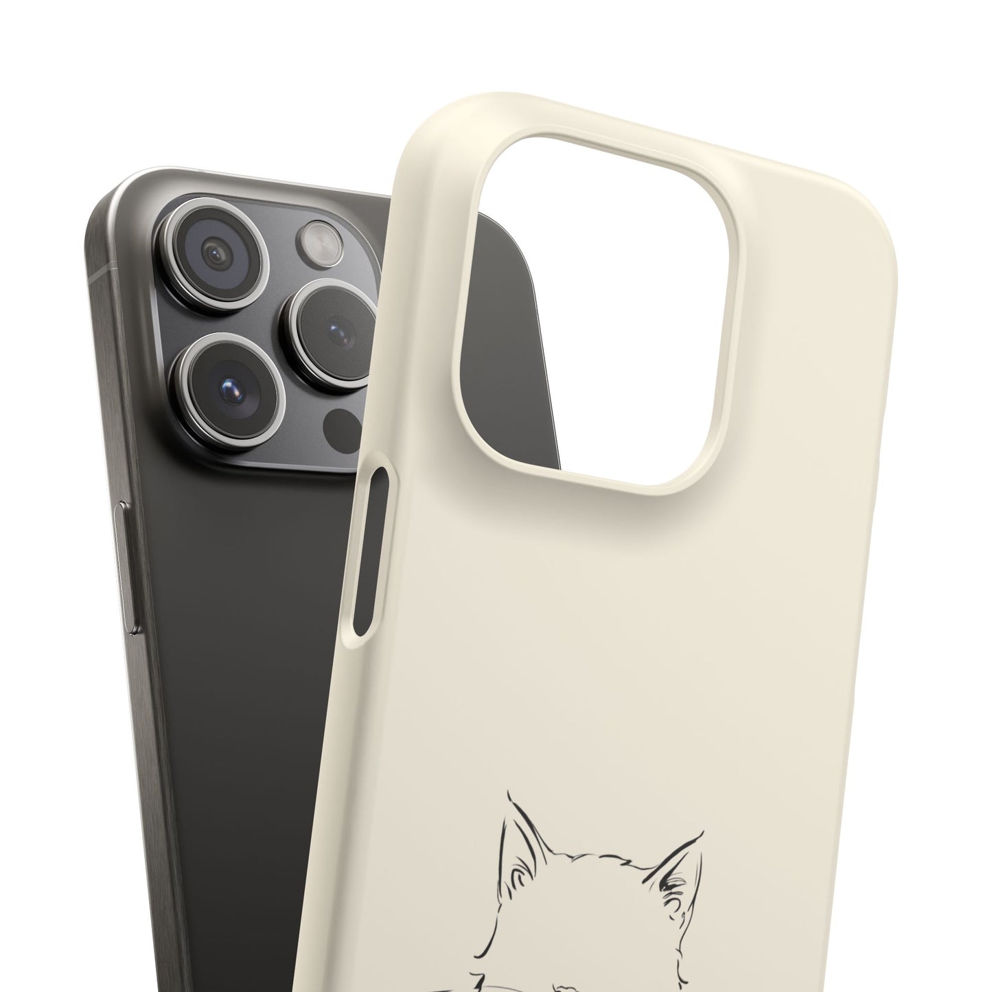 Kitten in a Basket Line Art Phone Case, Adorable & Cozy Design For iPhone 16 15 Pro 14 12 XR 8 Samsung