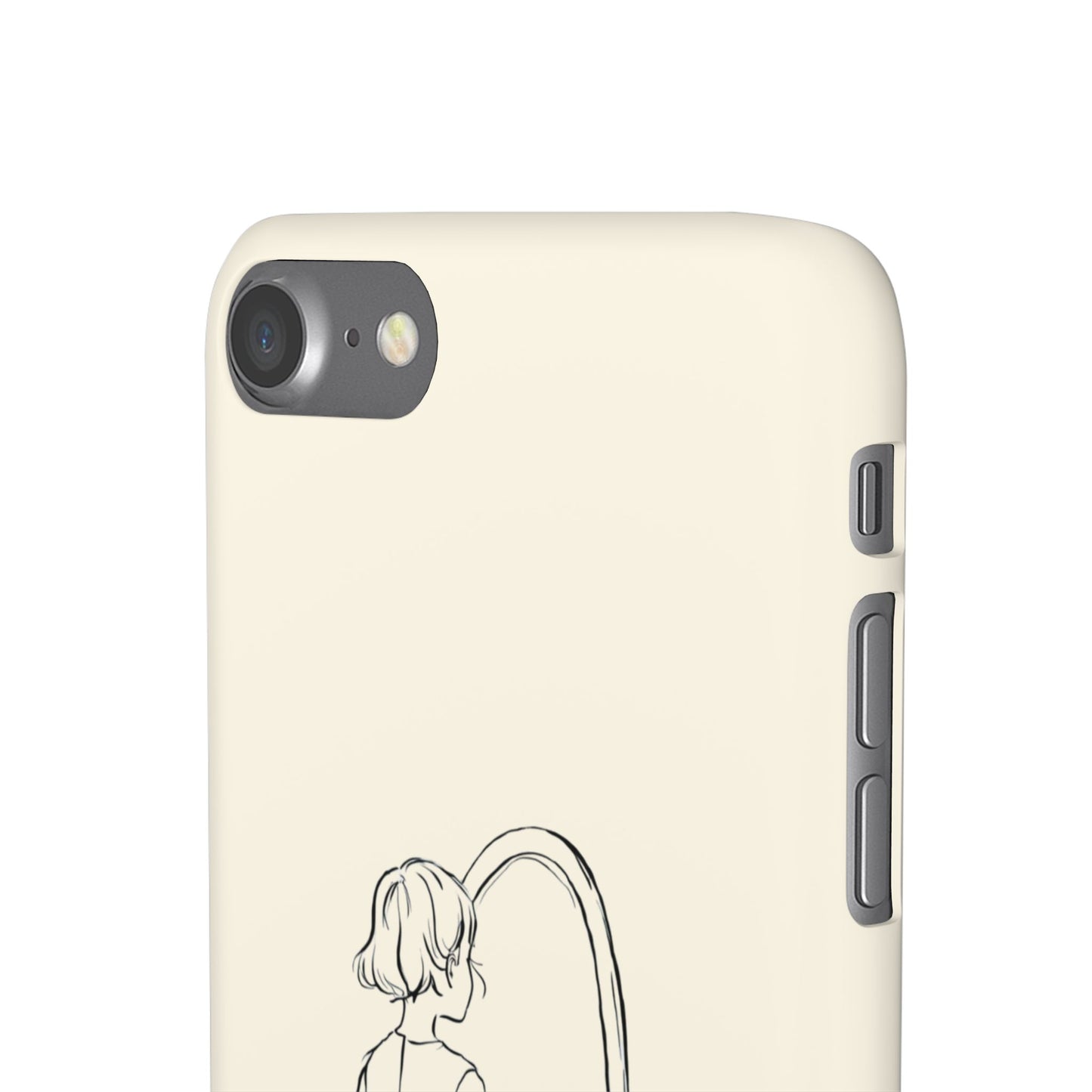 Dreamer's Reflection, Minimalist Line Art Phone Case