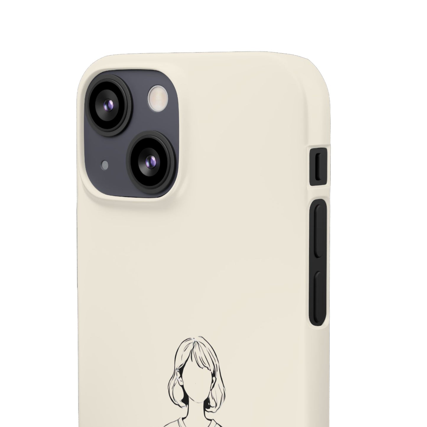 Girl and Cat Line Art Phone Case, Minimalist and Cozy Design, For iPhone 16 15 Pro 14 12 XR 7 8 Samsung