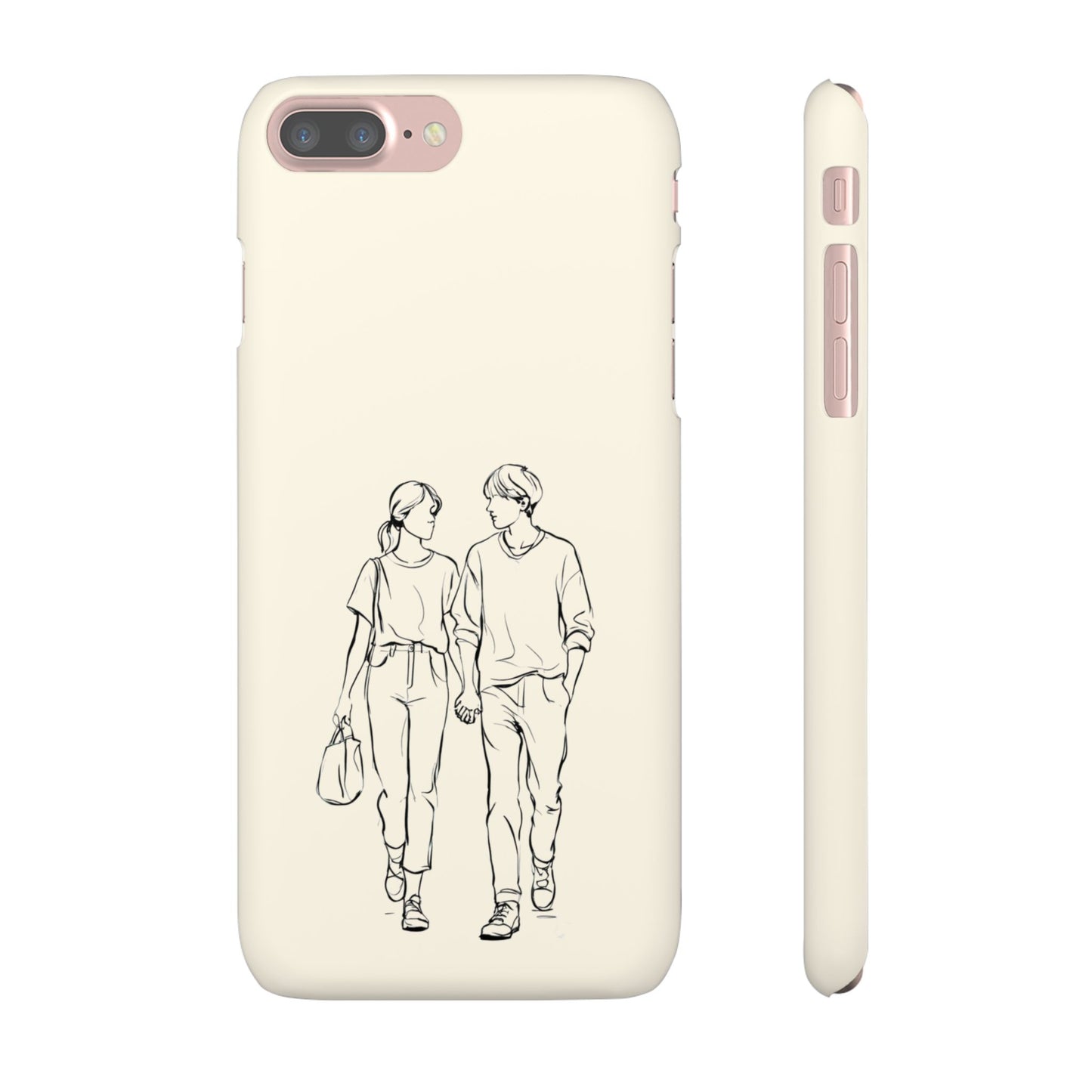 Together Forever Line Art Phone Case, Minimalist Couple Design For iPhone 16 15 Pro 14 12 XR 8 Samsung