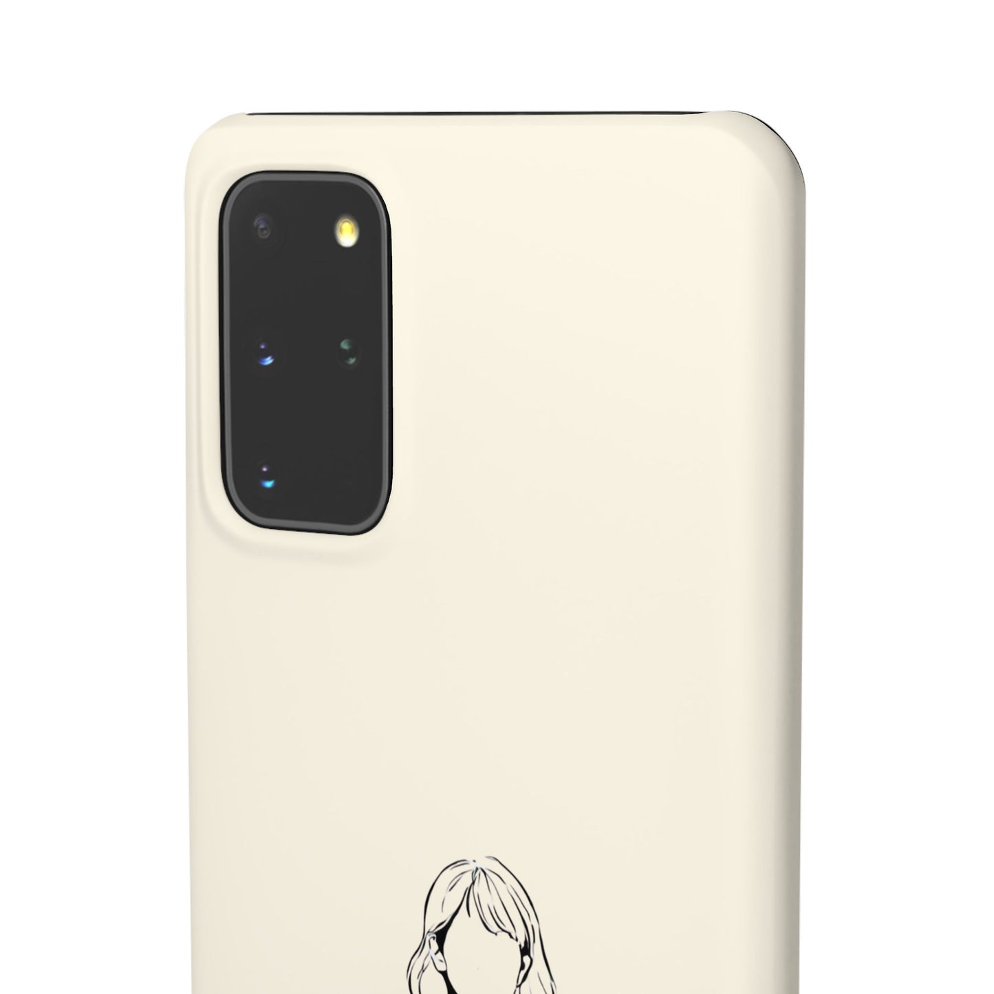 Girl and Cat Line Art Phone Case, Minimalist and Cozy Design, For iPhone 16 15 Pro 14 12 XR 7 8 Samsung